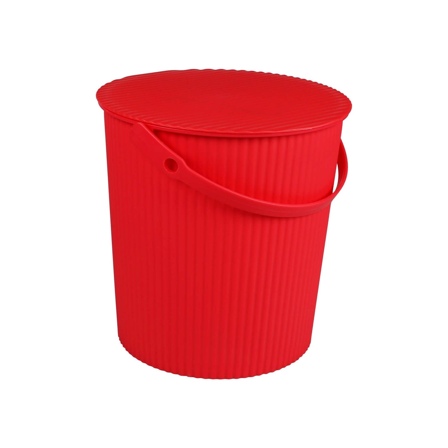 11L Round Crinkle Bucket Pink Homebase
