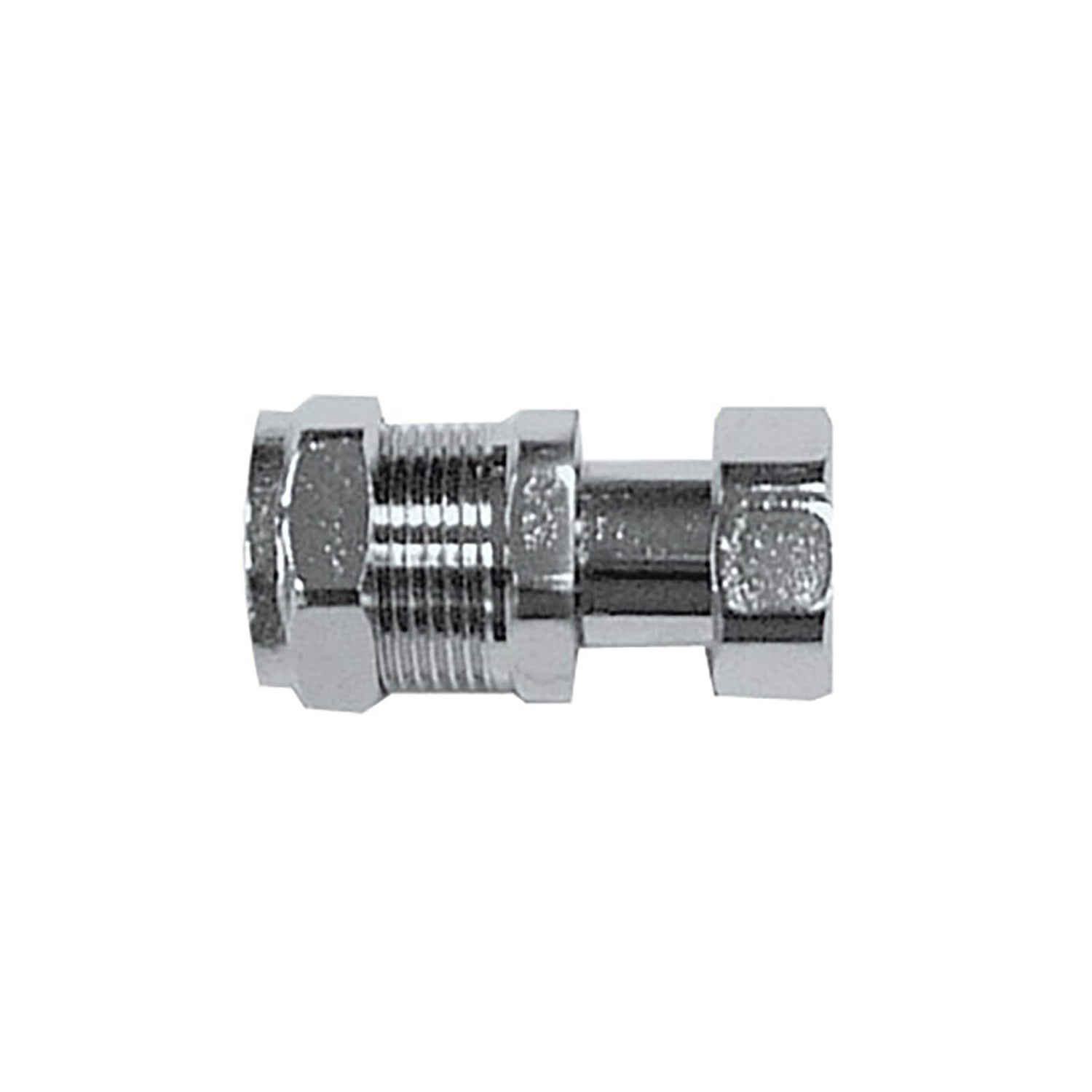 Compression Straight Tap Connector Chrome 15mm Homebase