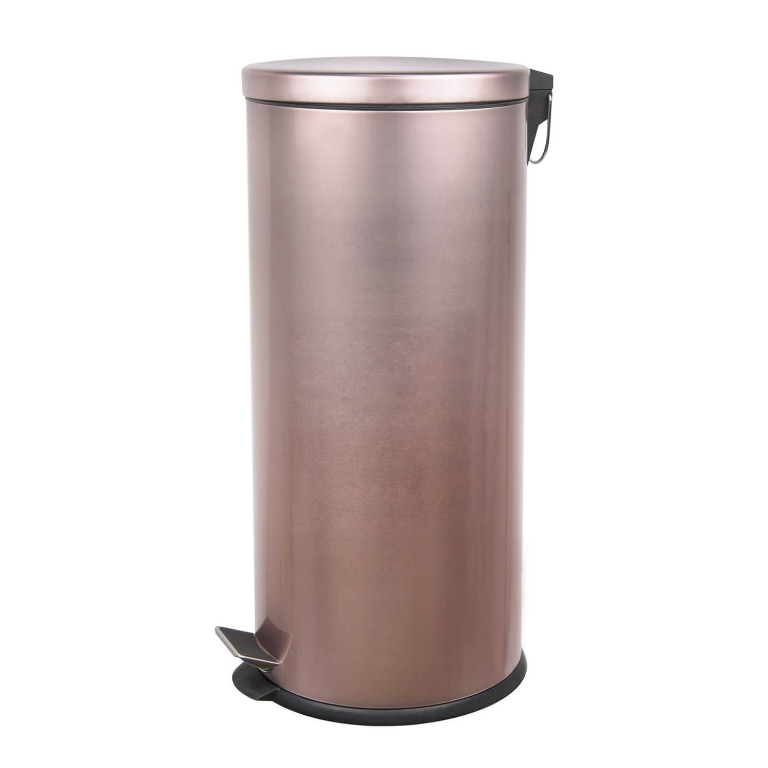 Round Soft Close Pedal Bin 30L Rose Gold Homebase