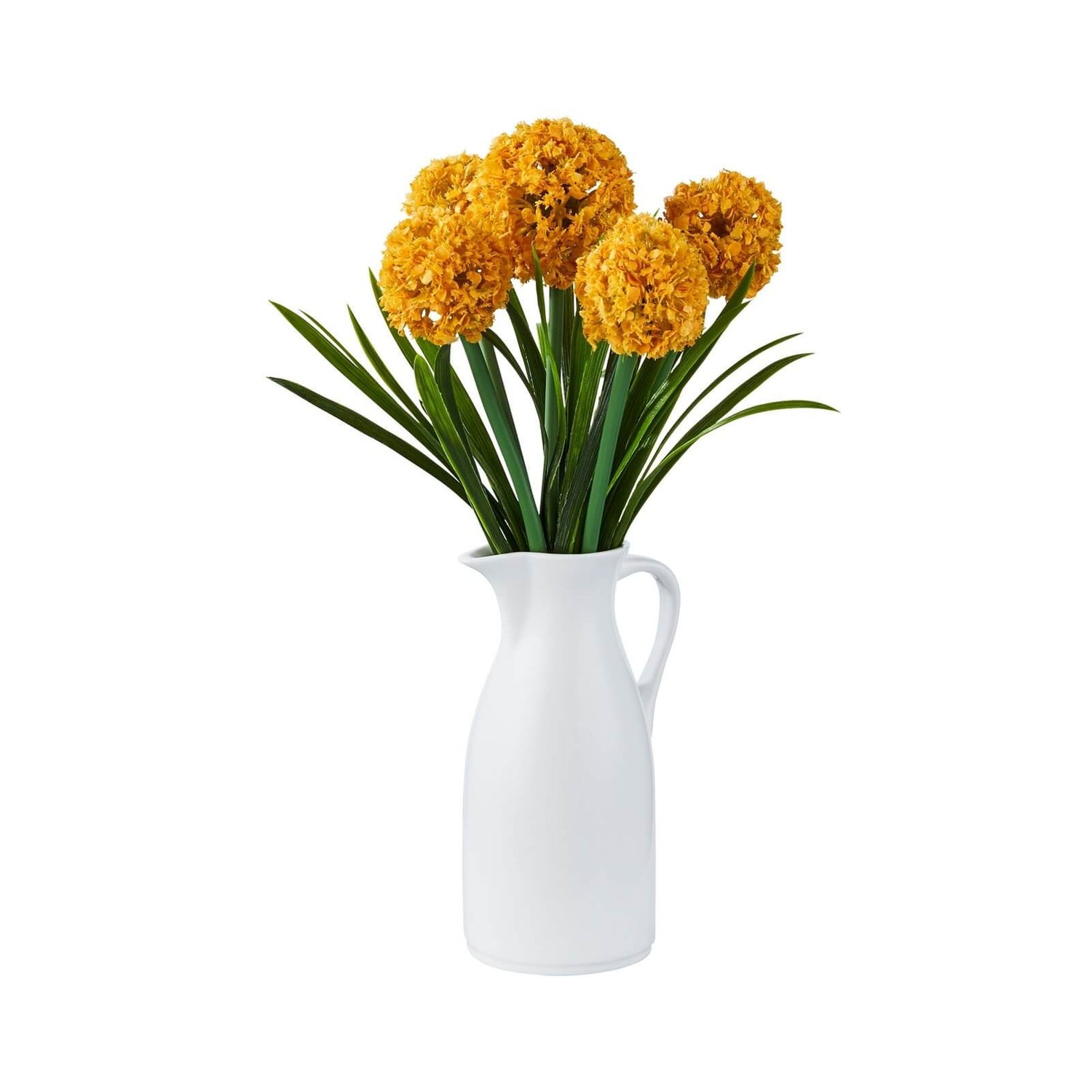 Billy Button Vase with Yellow Flowers Homebase