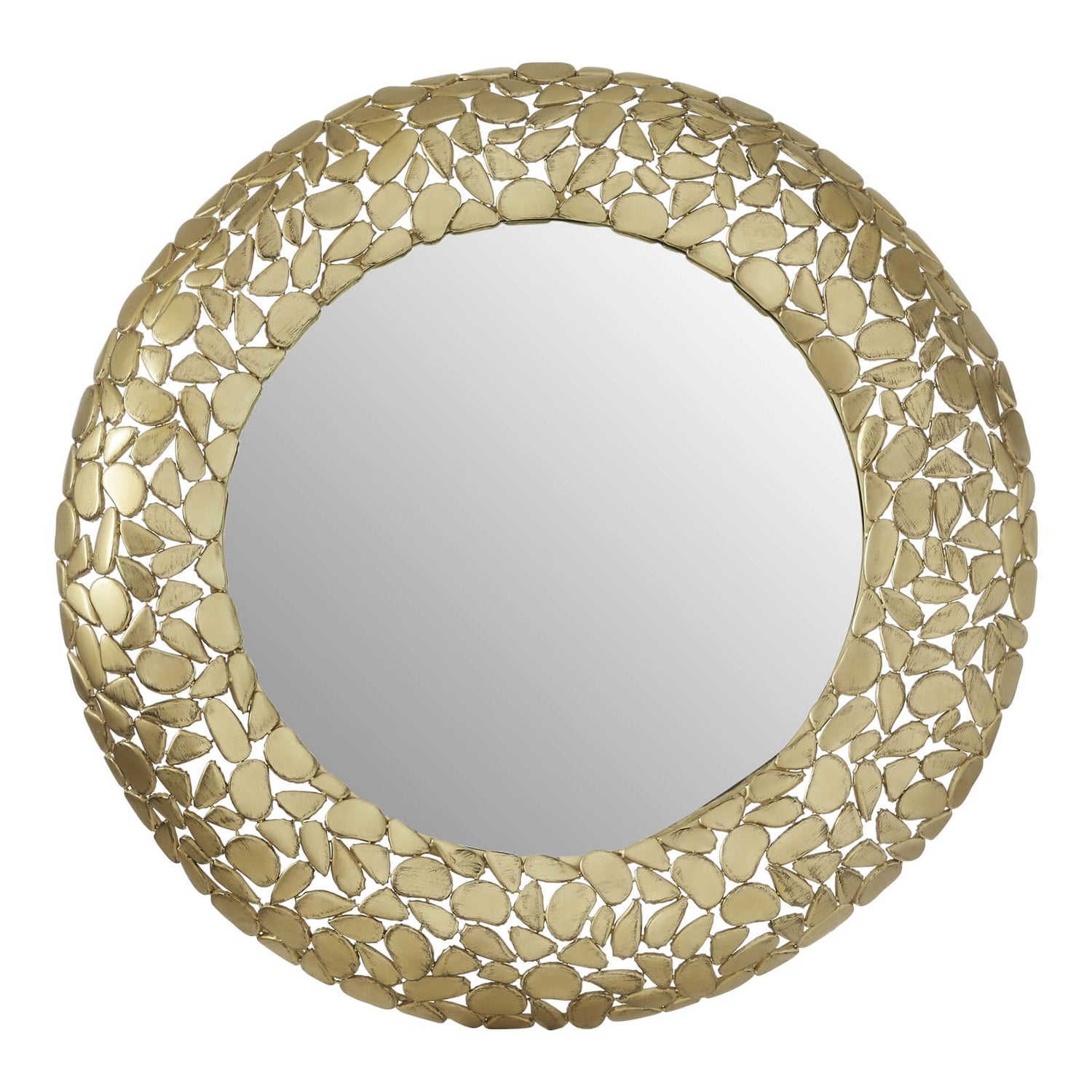 Temple Pebble Effect Round Wall Mirror Homebase