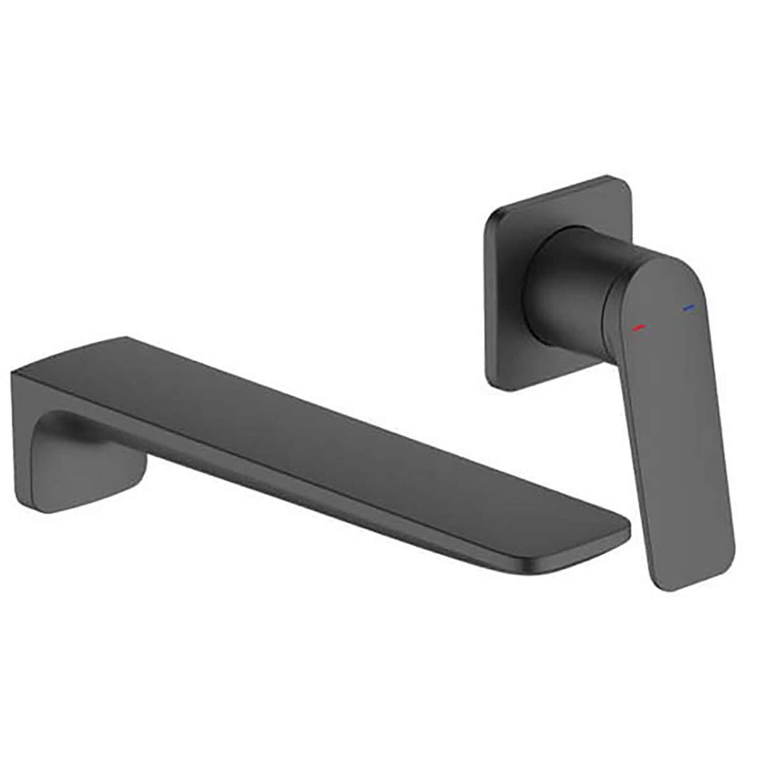 Bathstore Aero Wall Mounted Basin Mixer Tap Matt Black Homebase