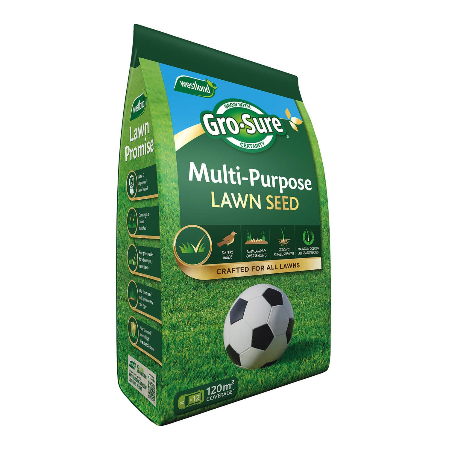 GroSure MultiPurpose Lawn Seed 120m2 Homebase