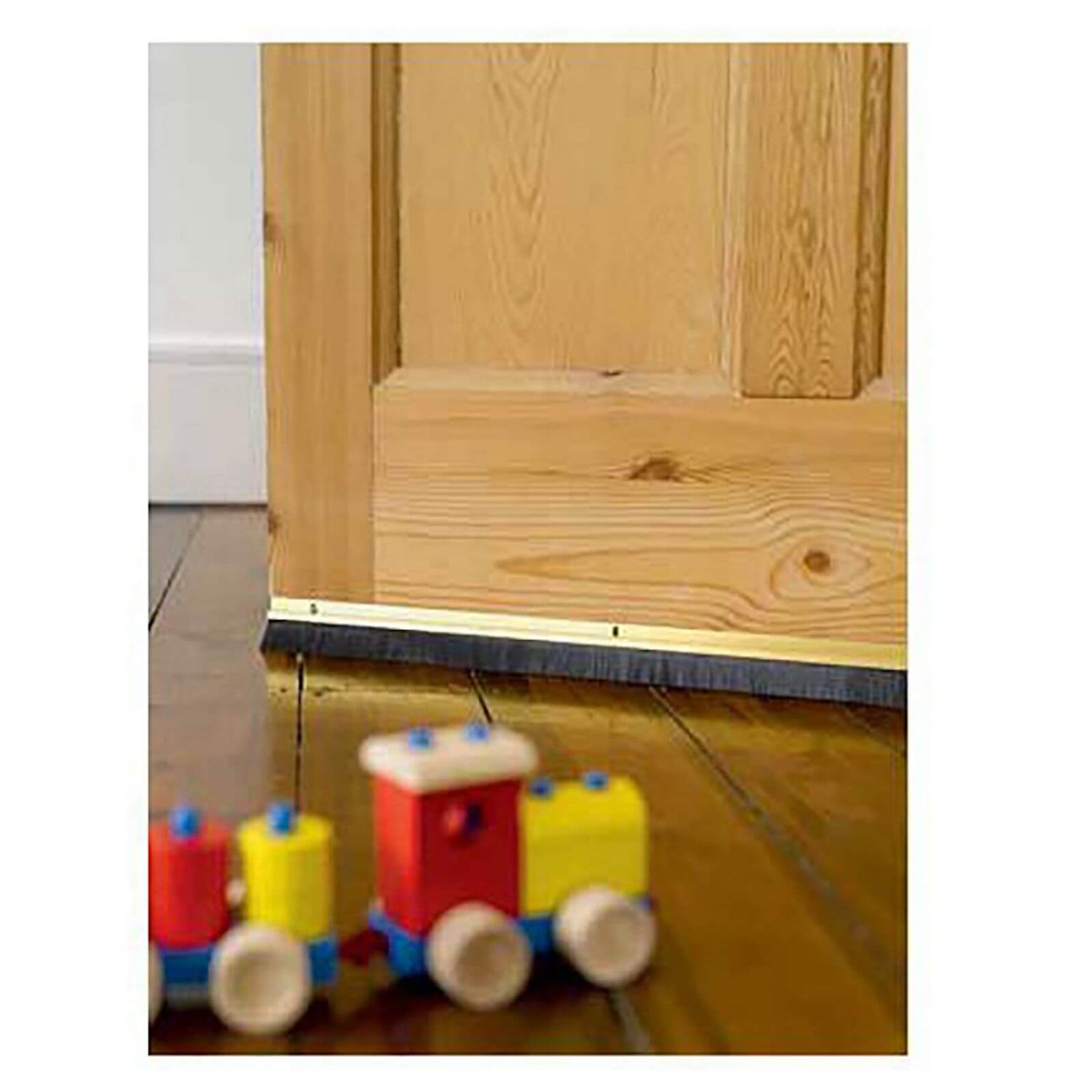 Stormguard Brush Bottom Door Strip Draught Excluder Gold Homebase