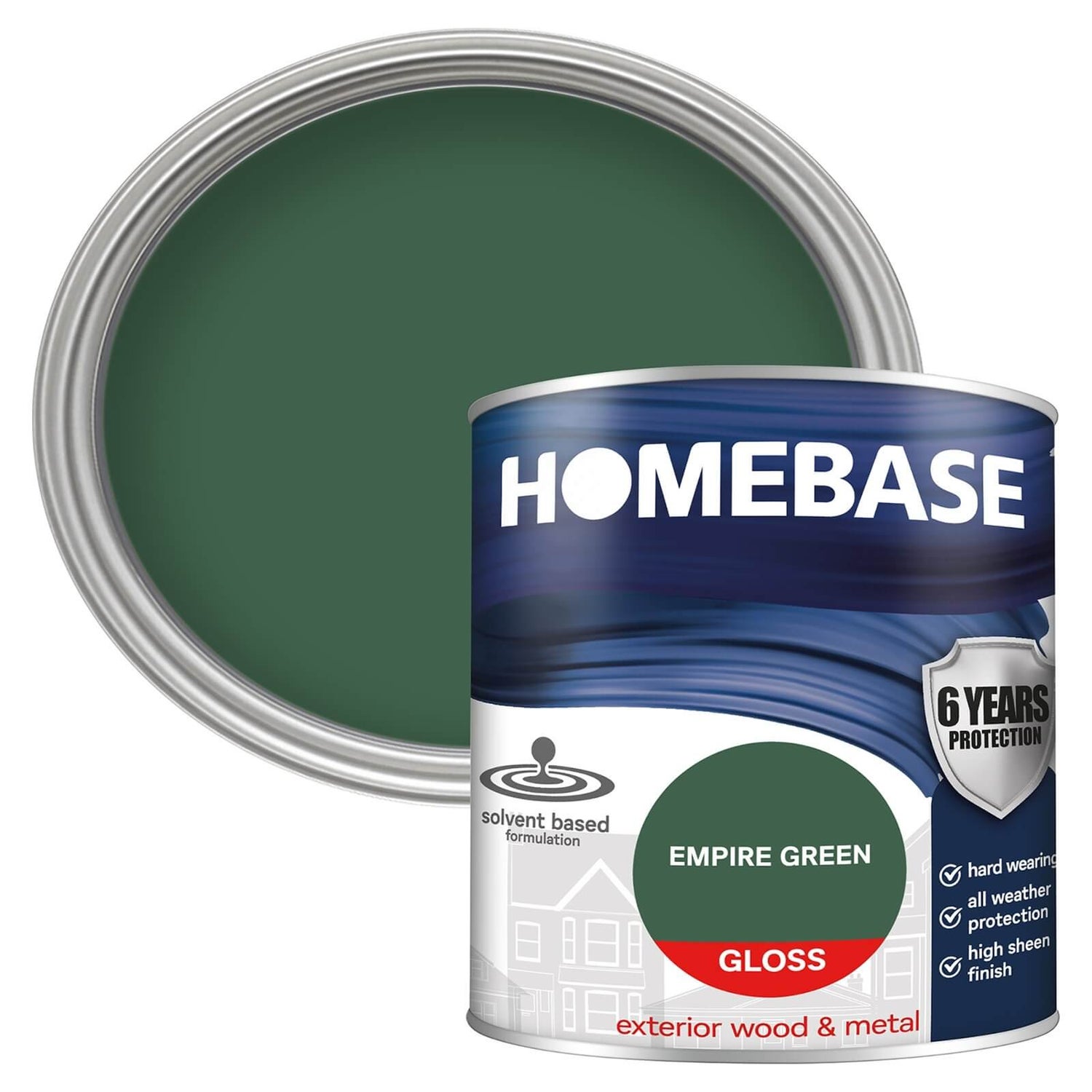 Homebase Exterior Gloss Paint Empire Green 750ml Homebase