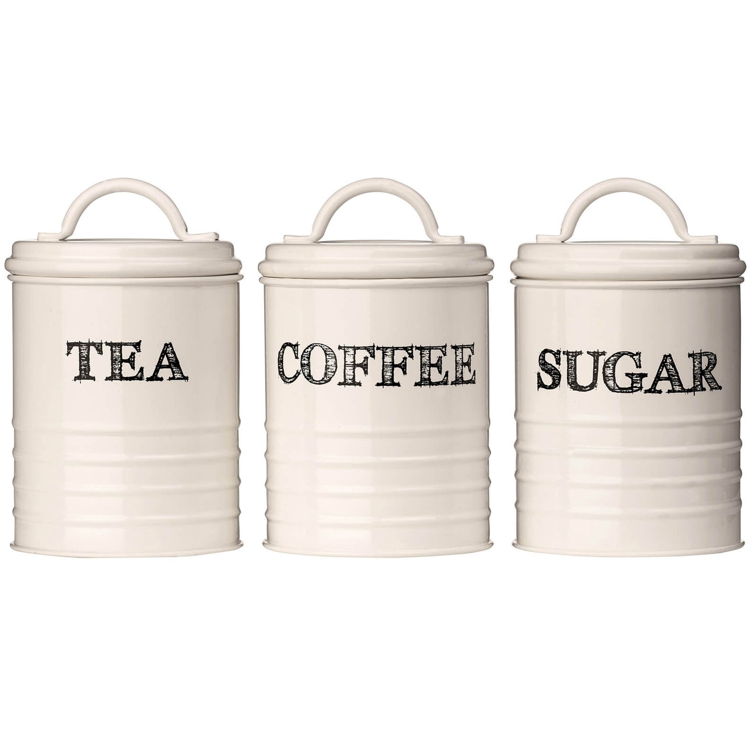 Sketch Tea, Coffee & Sugar Canisters Homebase