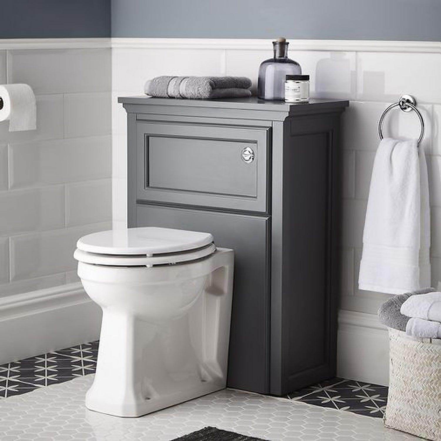 Bathstore Savoy Toilet Unit Charcoal Grey Homebase