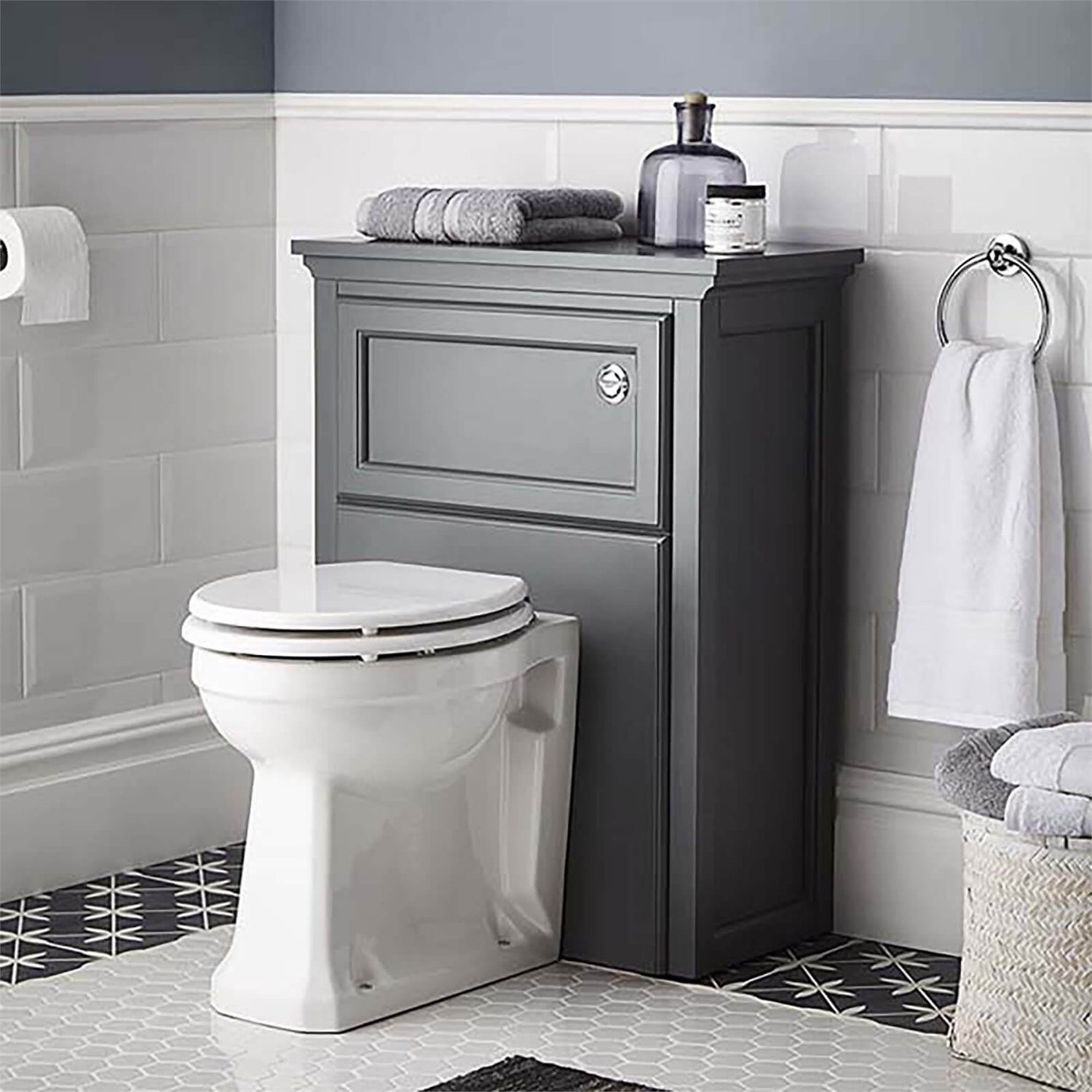 Bathstore Savoy Toilet Unit Charcoal Grey Homebase