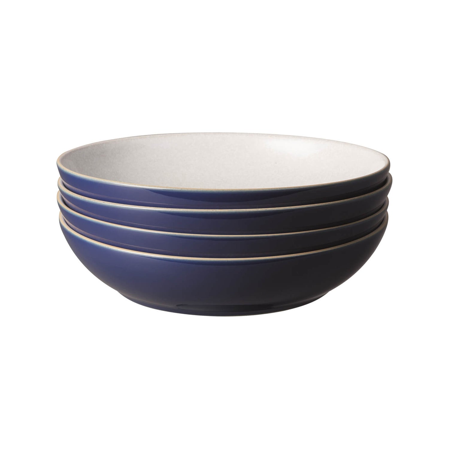 Elements Pasta Bowls Dark Blue 4 Piece Set Homebase