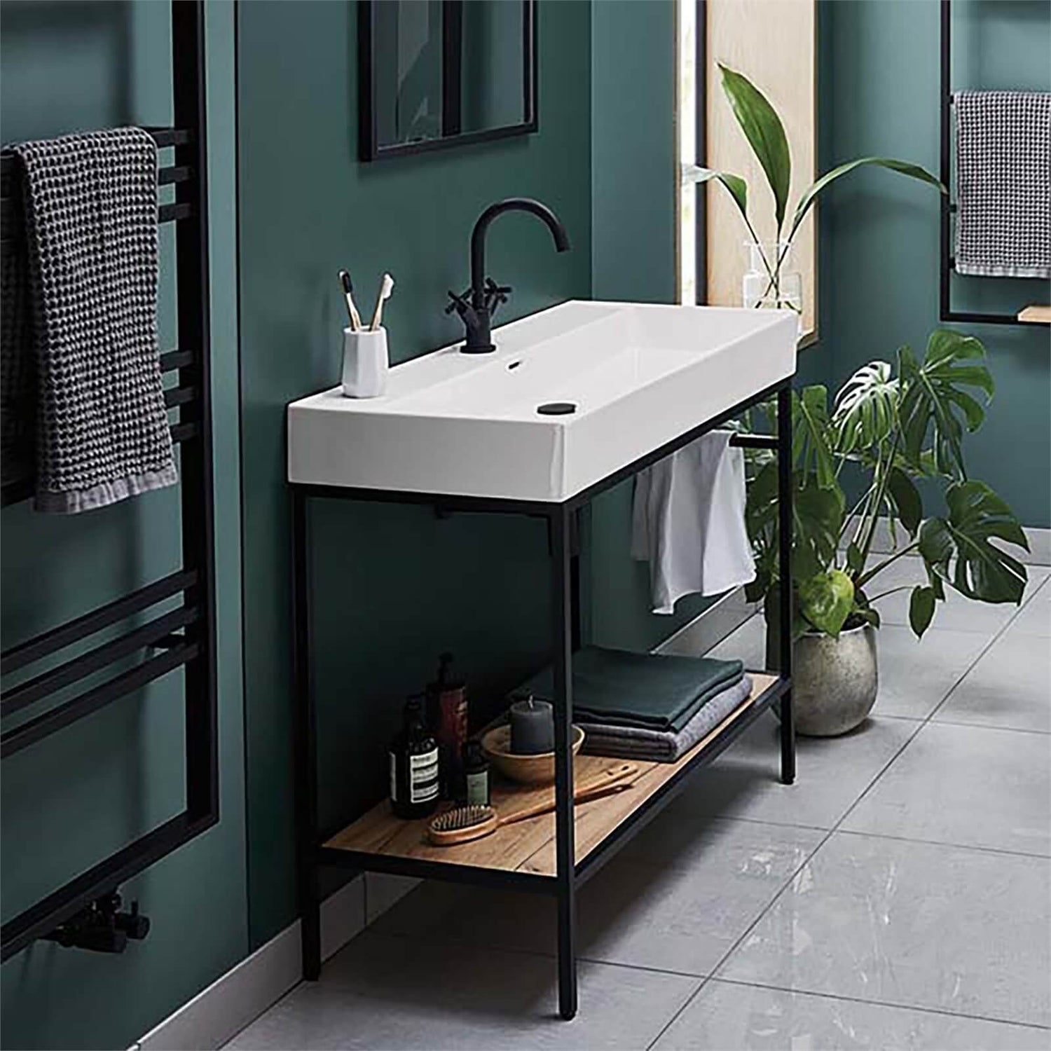 Bathstore Noir 1000mm Basin and Frame Unit Homebase