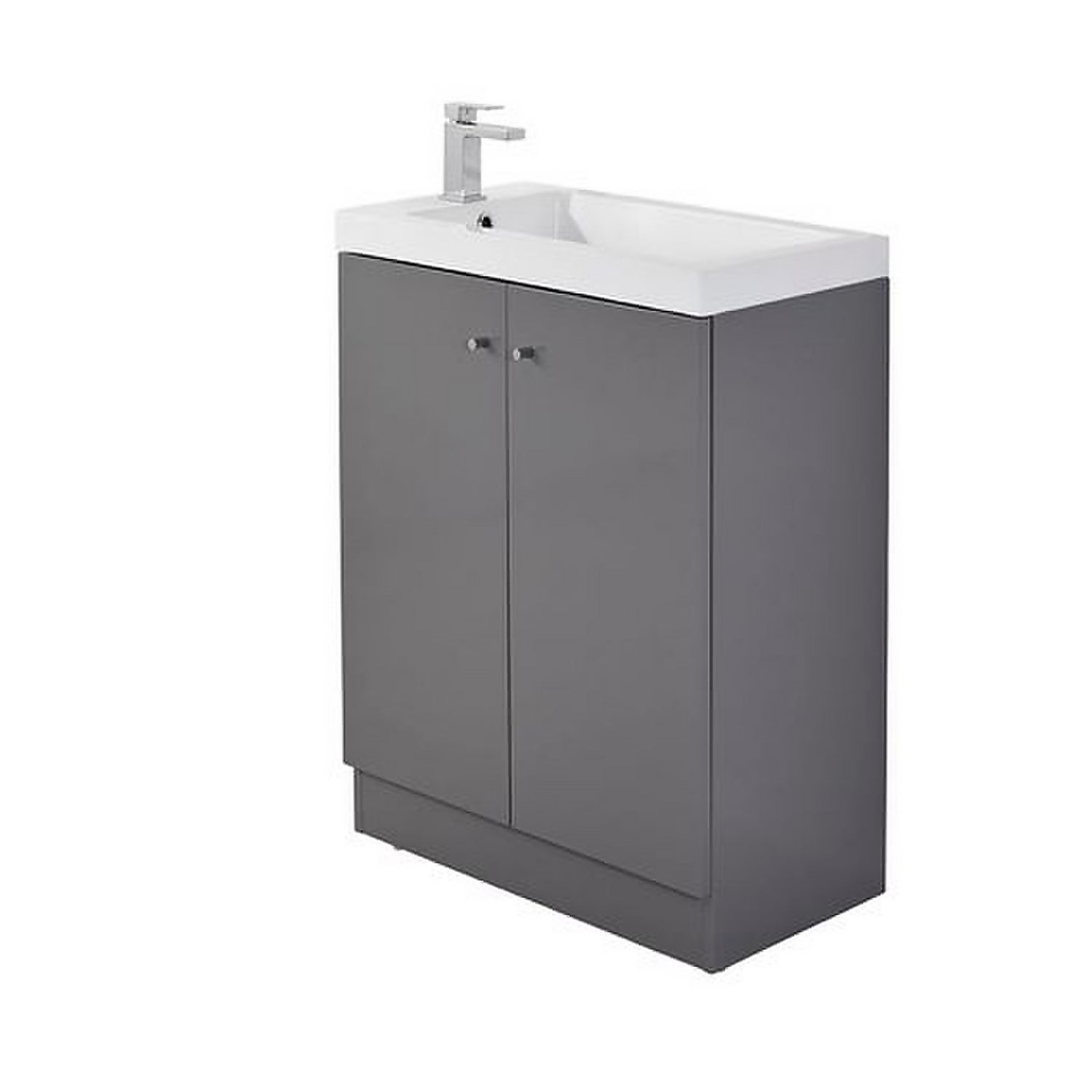 Bathstore Alpine Duo 660mm Basin and Floorstanding Vanity Unit Gloss
