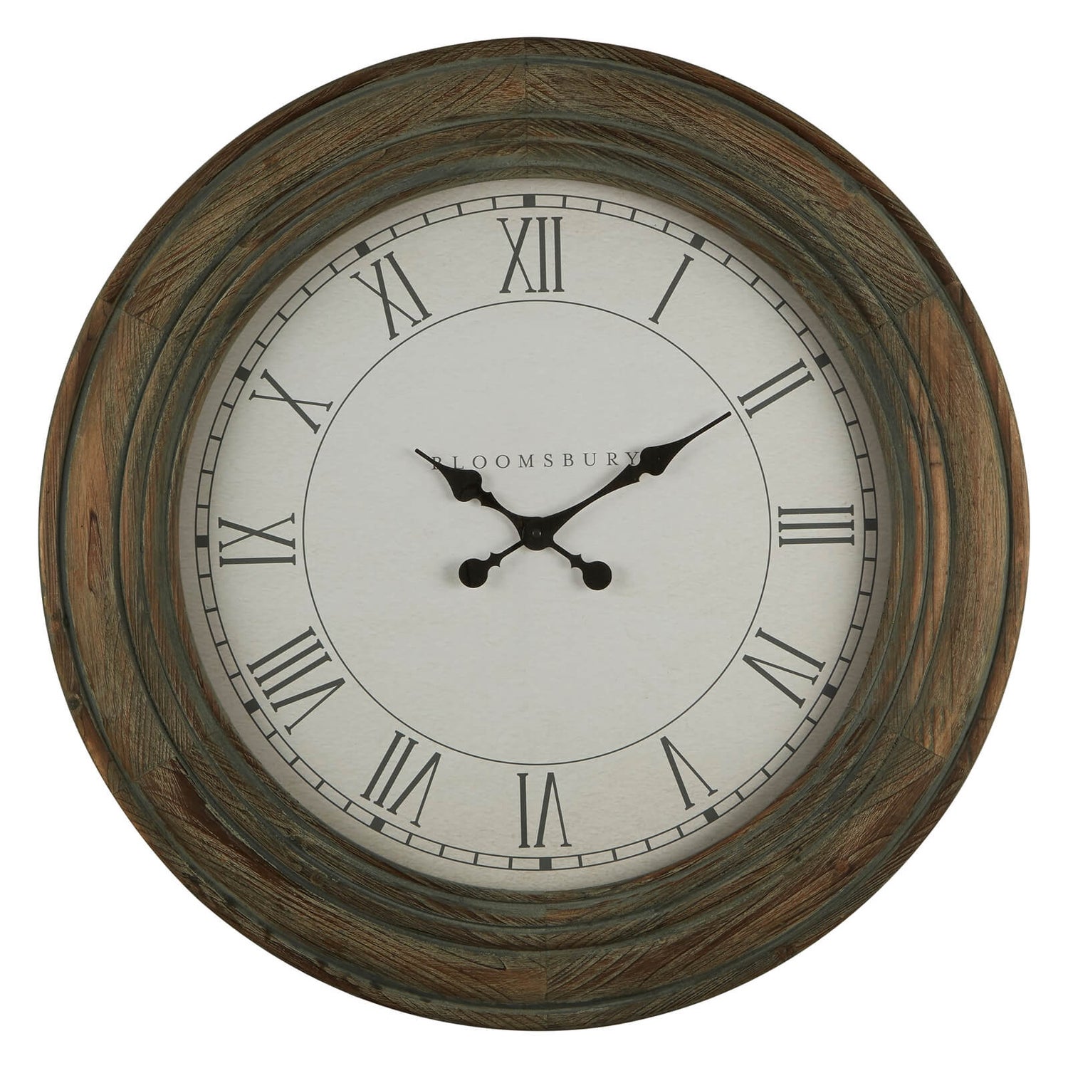 Wall Clock Washed Grey Homebase
