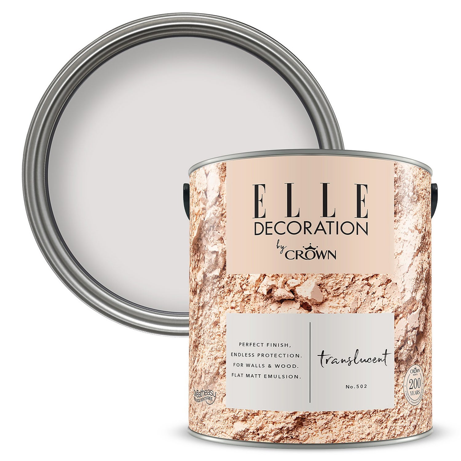 ELLE Decoration by Crown Flat Matt Paint Translucent 2.5L Homebase