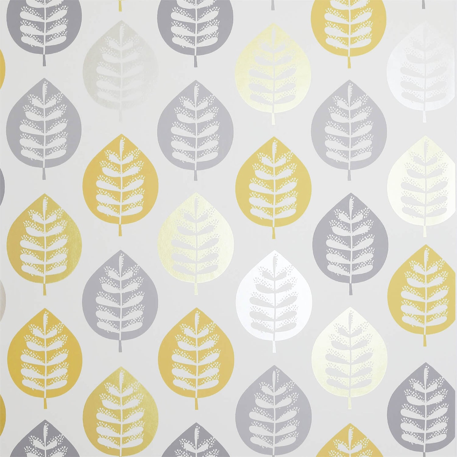 Arthouse Amira Leaf Smooth Metallic Ochre Wallpaper Homebase