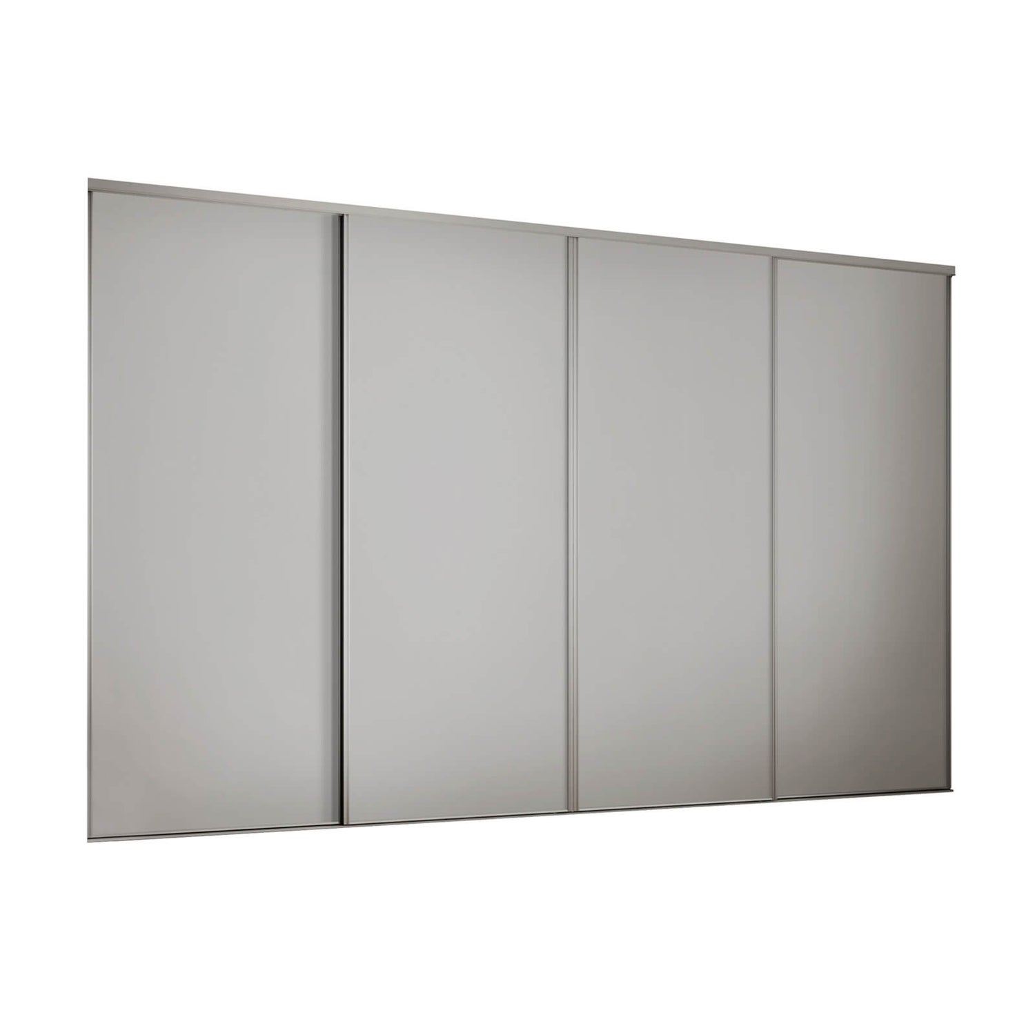 Classic 4 Door Sliding Wardrobe Kit Dove Grey Panel (W)2370 x (H)2260mm
