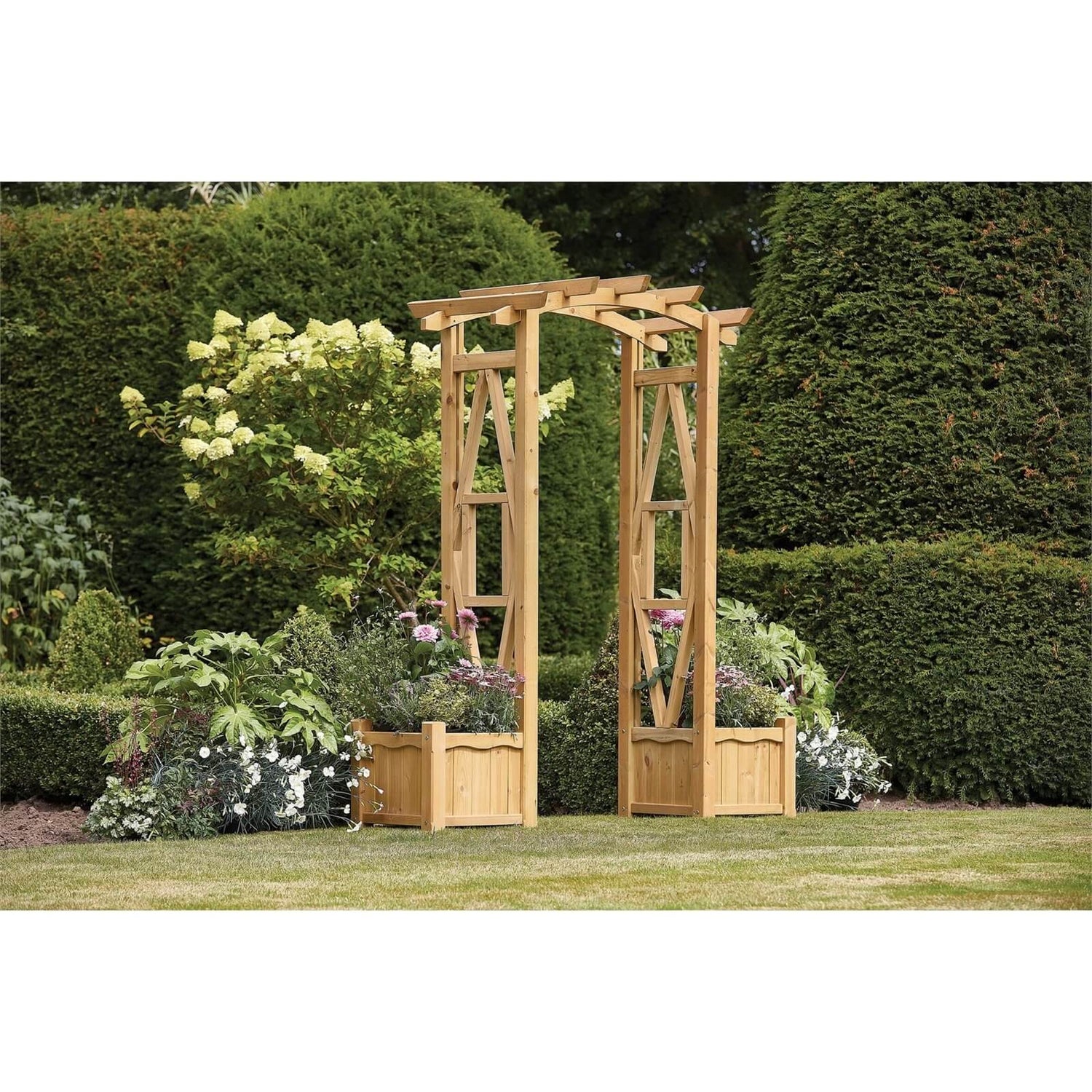RHS Arch with Planters Homebase