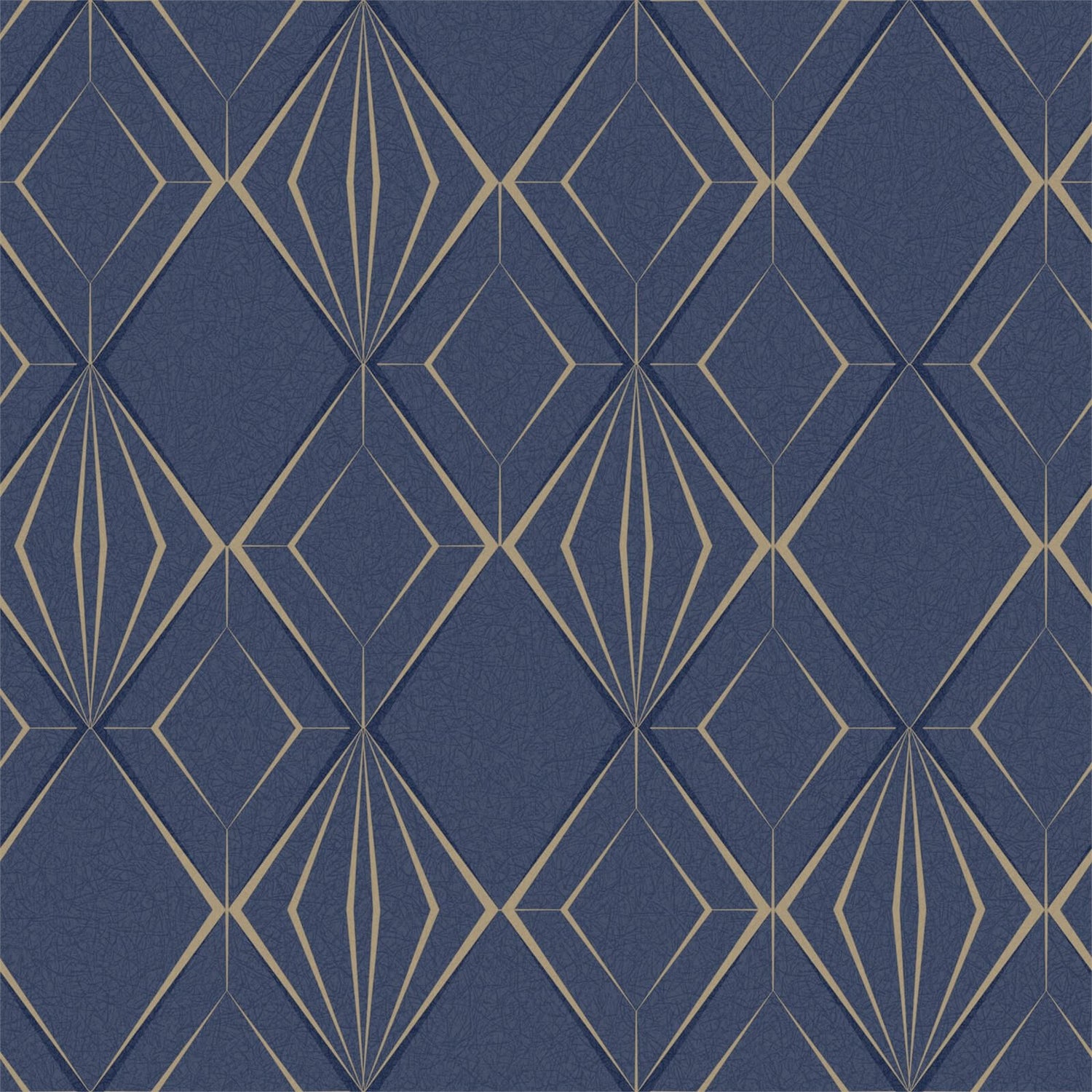 Holden Decor Antares Geometric Textured Metallic Glitter Navy and Gold Wallpaper Homebase