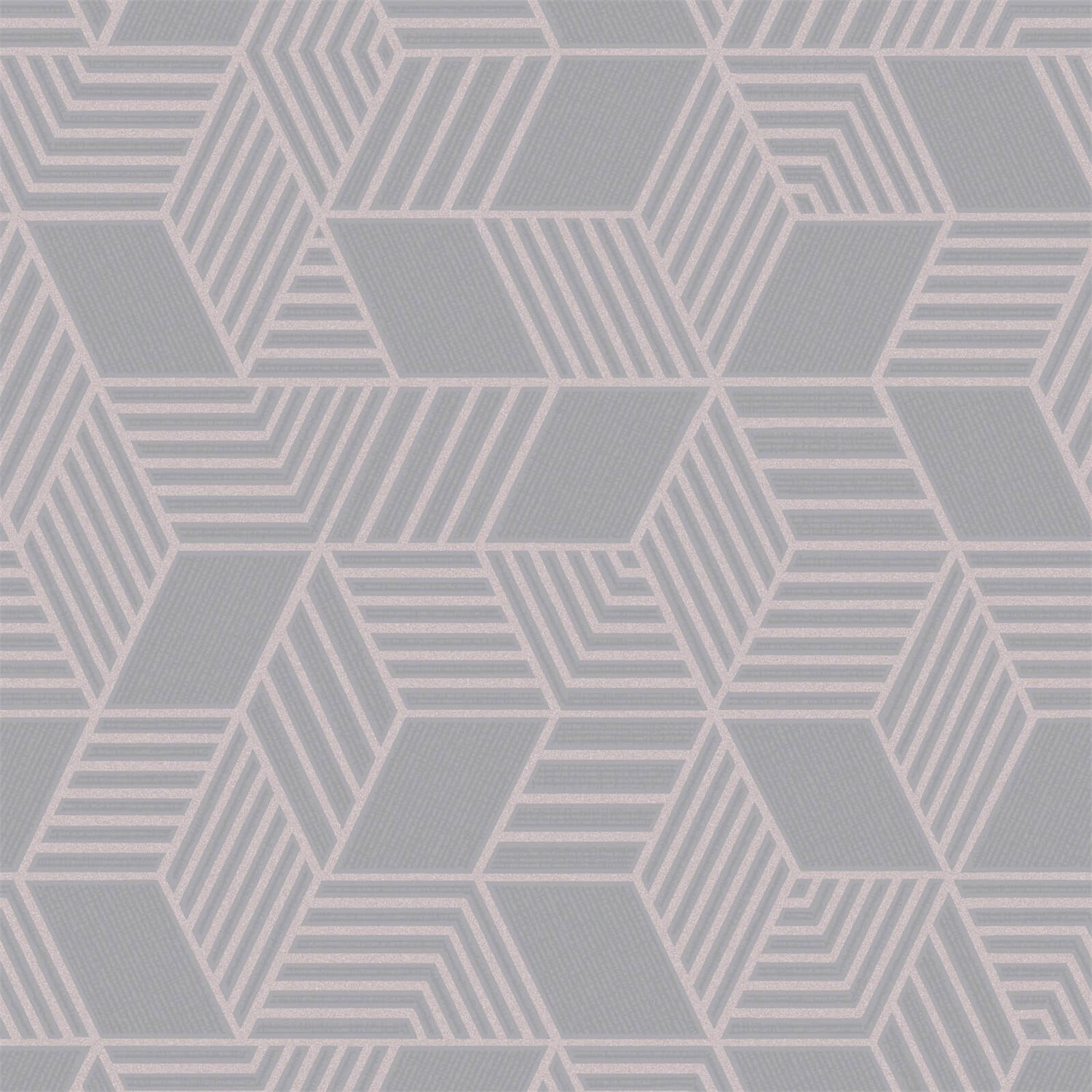 Holden Decor Astonia Geometric Textured Glitter Pink and Slate Grey Wallpaper Homebase