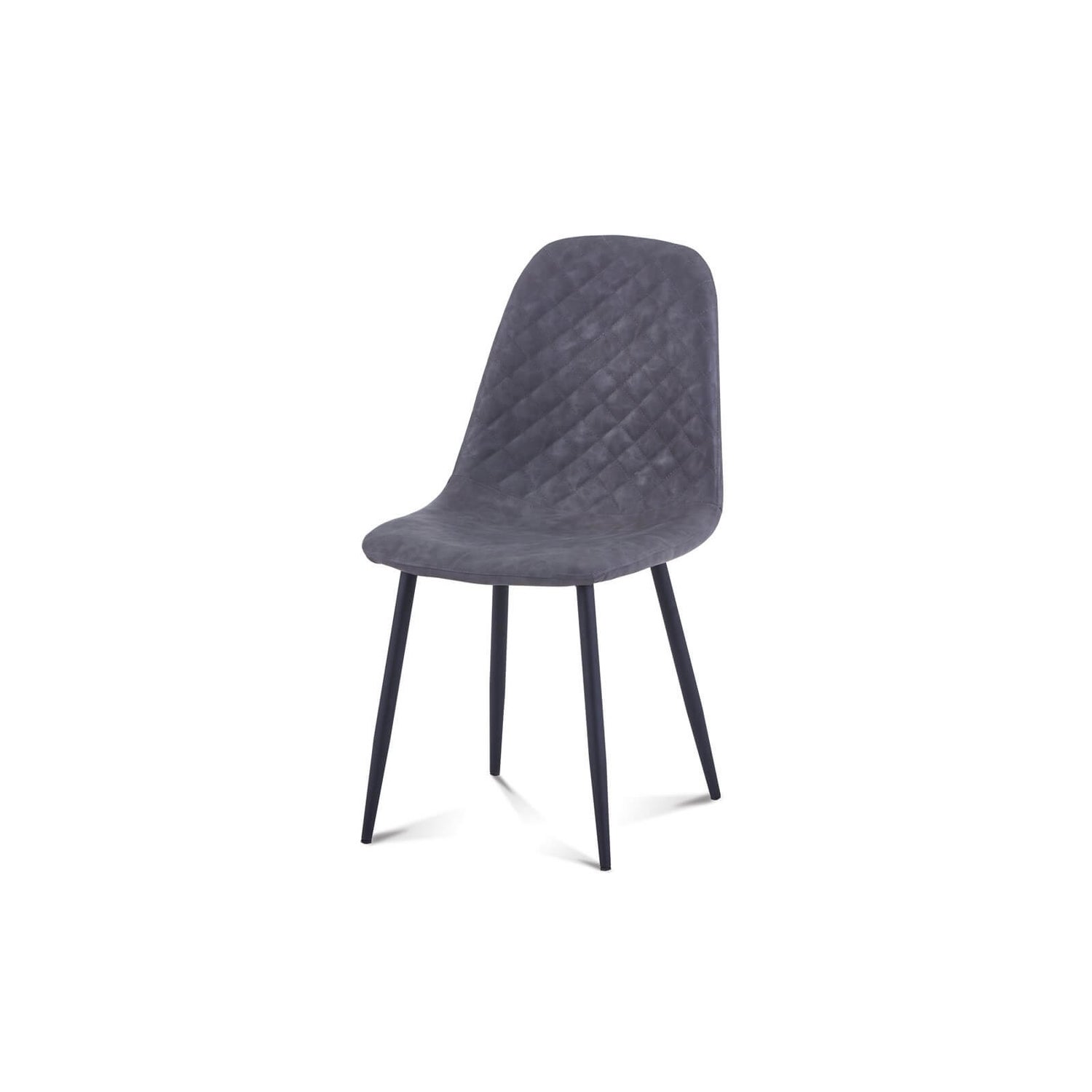 Perth Diamond Back Dining Chair Set of 2 Grey Homebase