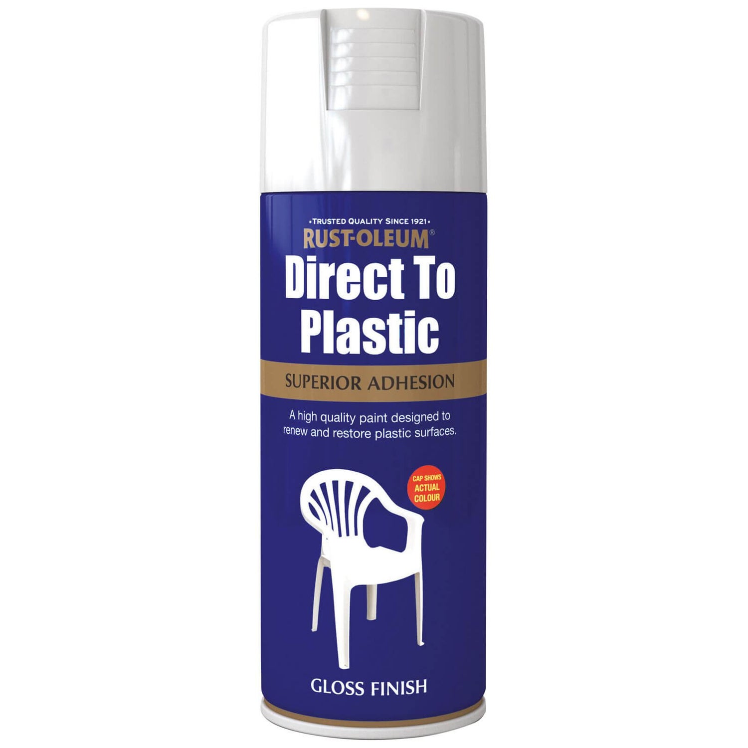 RustOleum Direct to Plastic Spray Paint 400ml Homebase