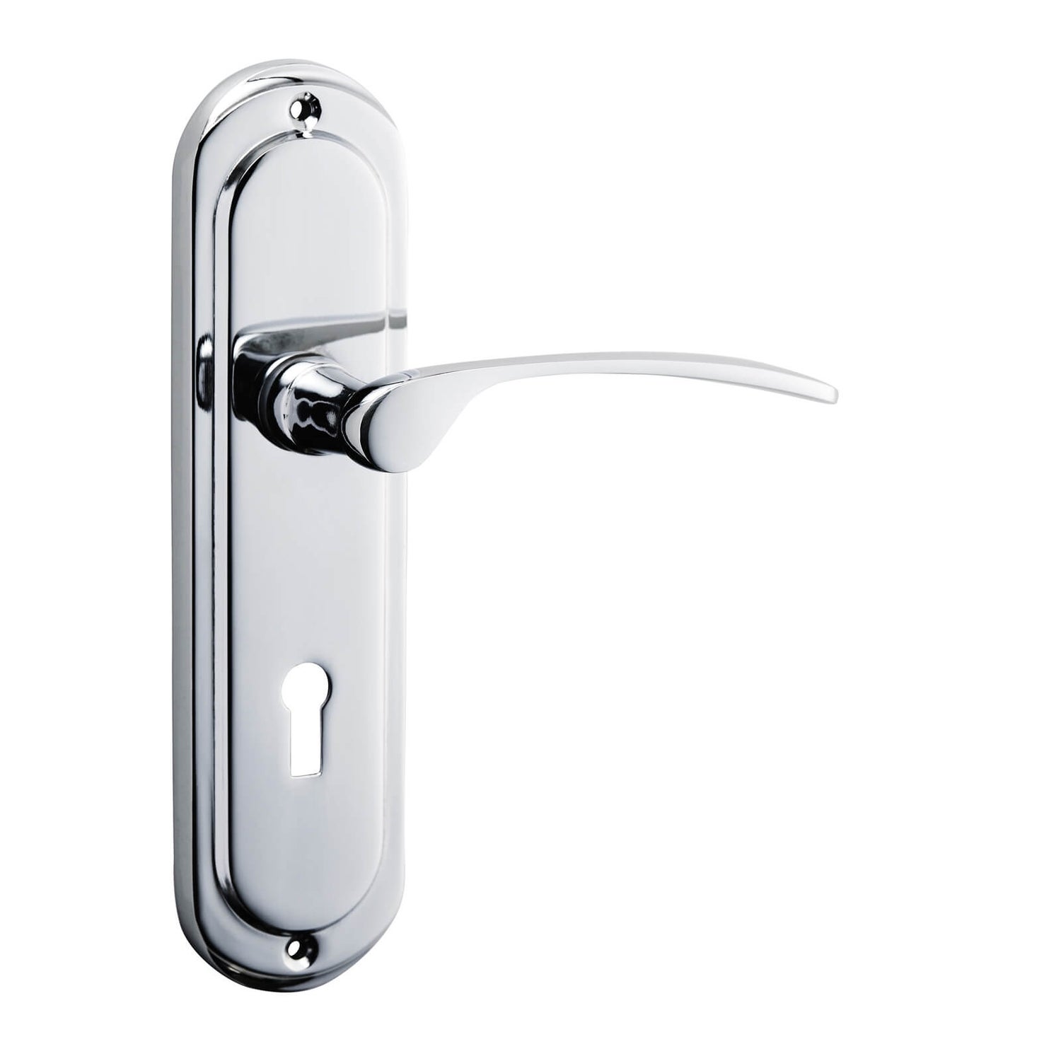 Sandleford Hainton Lock Lever Set Polished Chrome Homebase
