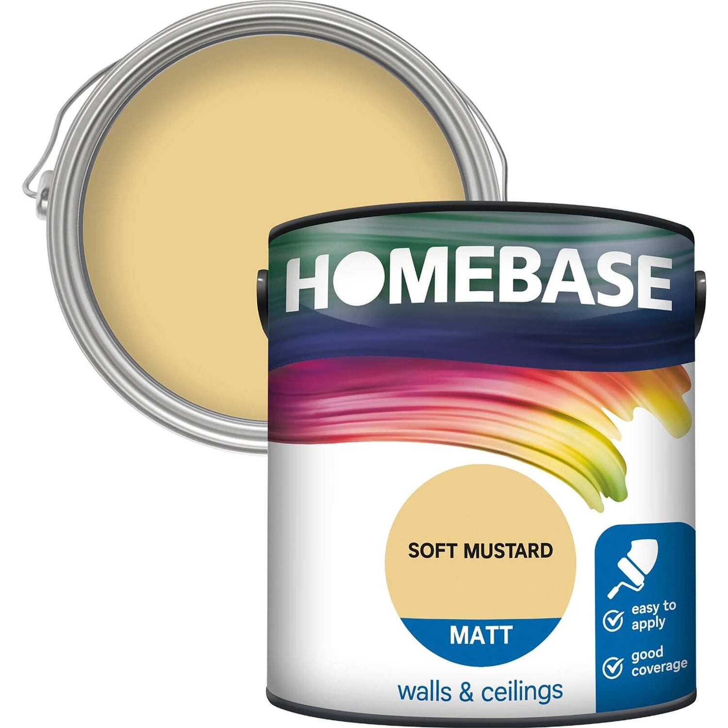 Homebase Matt Paint Soft Mustard 2.5L Homebase