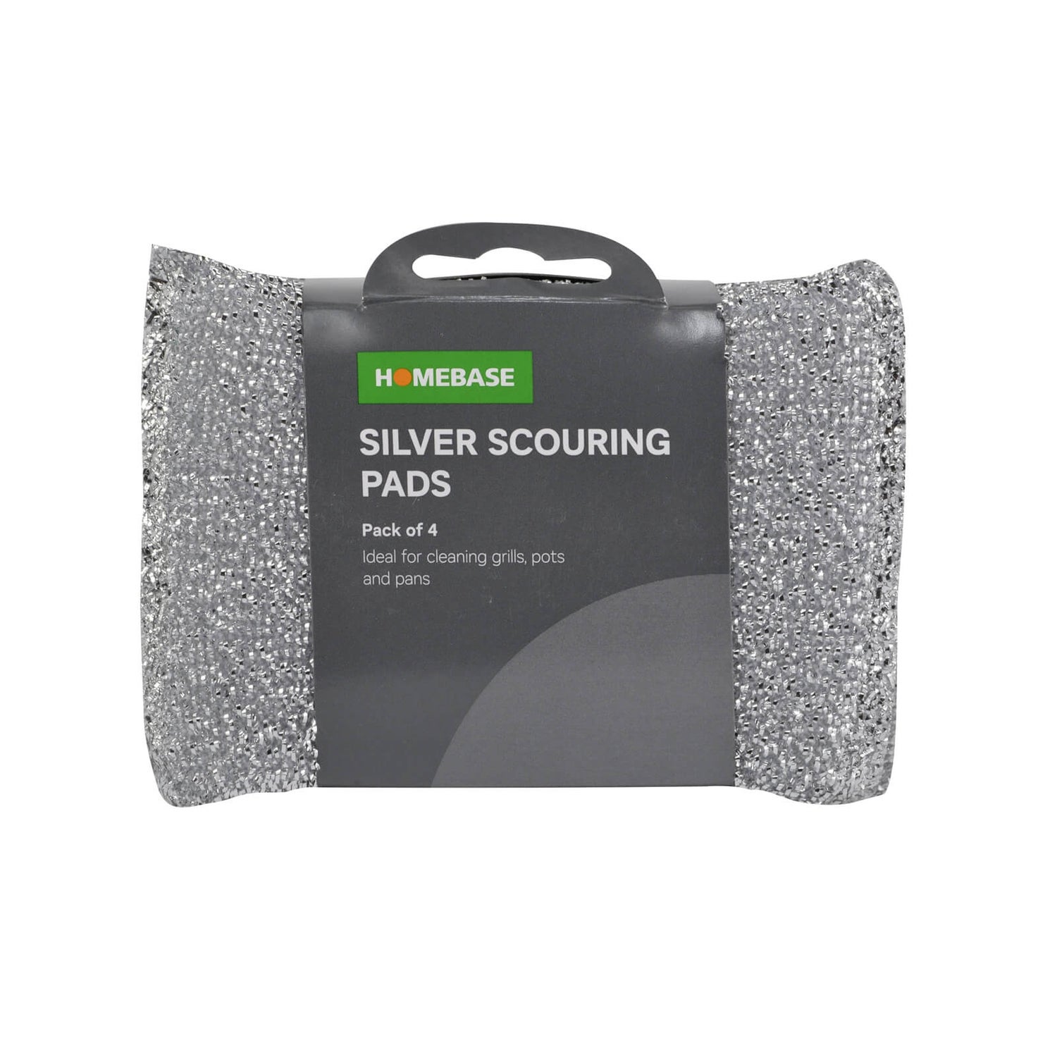 4 pack of Silver Scouring Pads Homebase