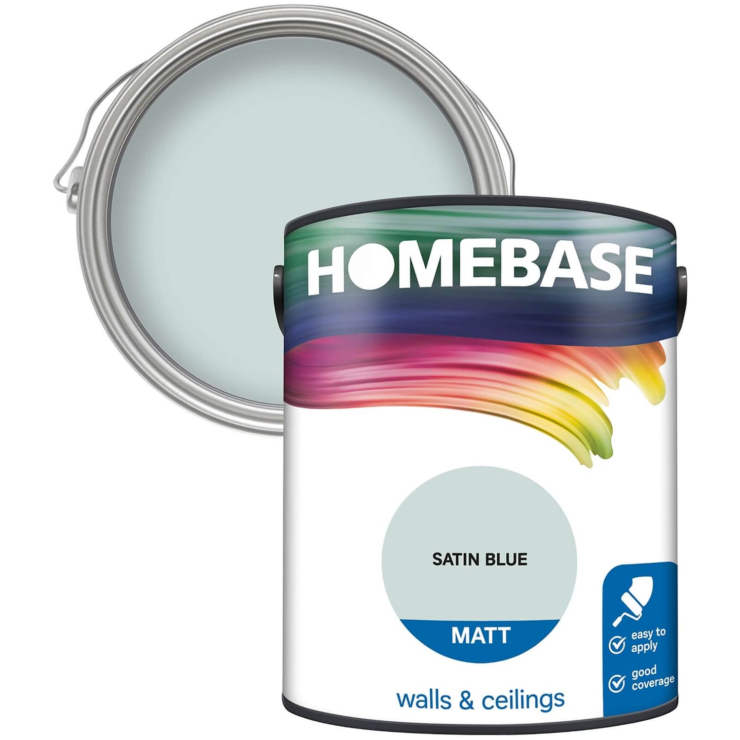 Homebase Matt Paint Satin Blue 5L Homebase