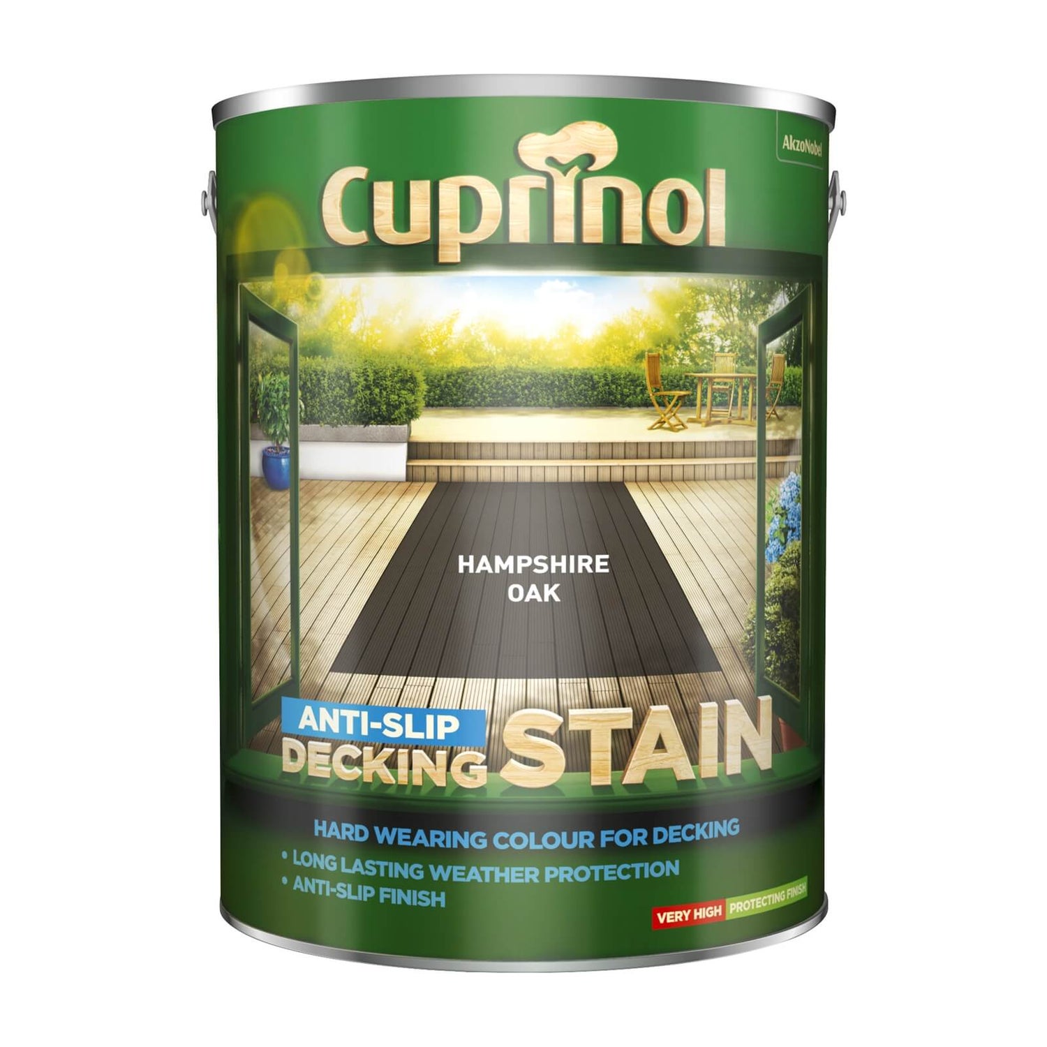Cuprinol AntiSlip Decking Stain Hamps/Oak 5L Homebase