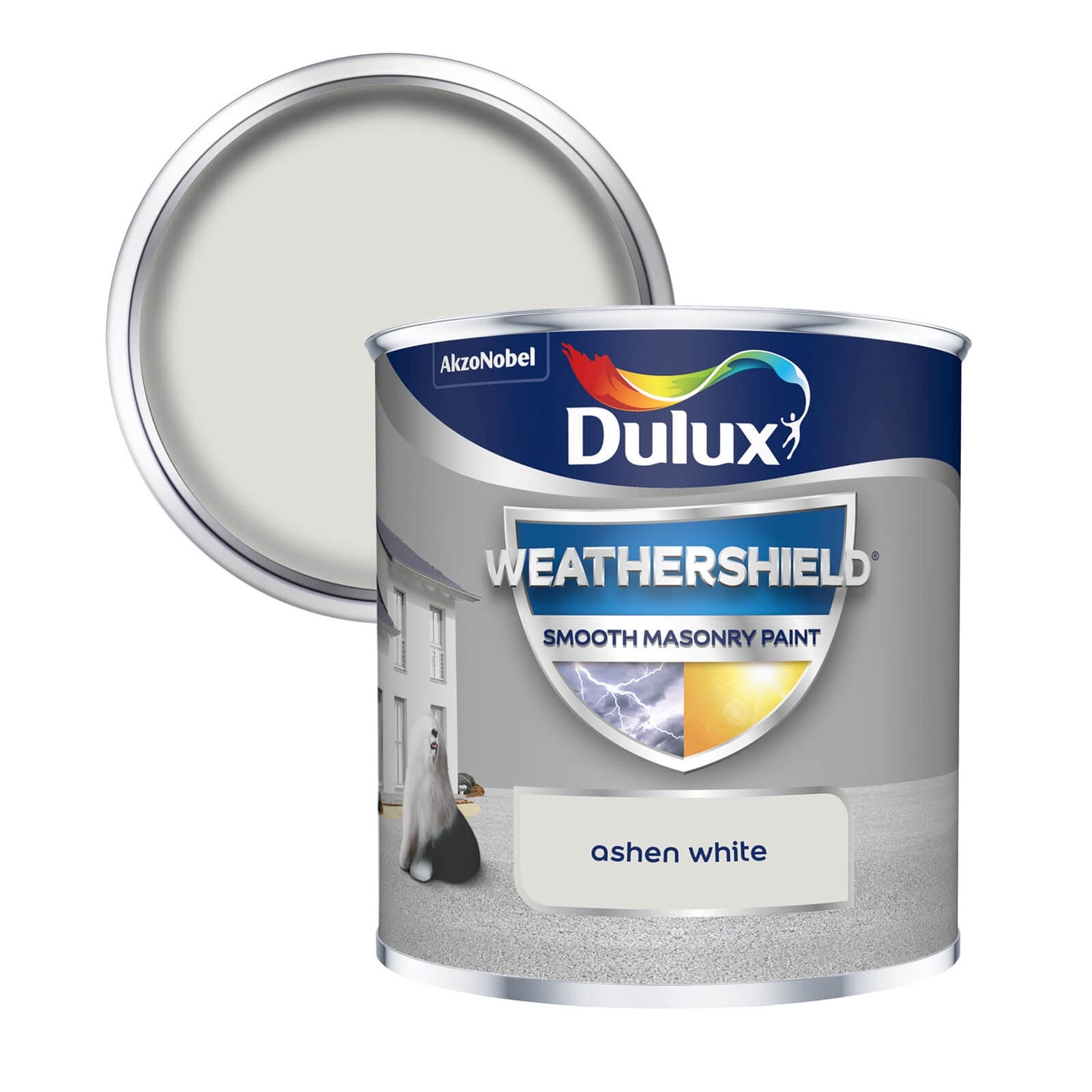 Dulux Weathershield Smooth Masonry Paint Ashen White 250ml Homebase