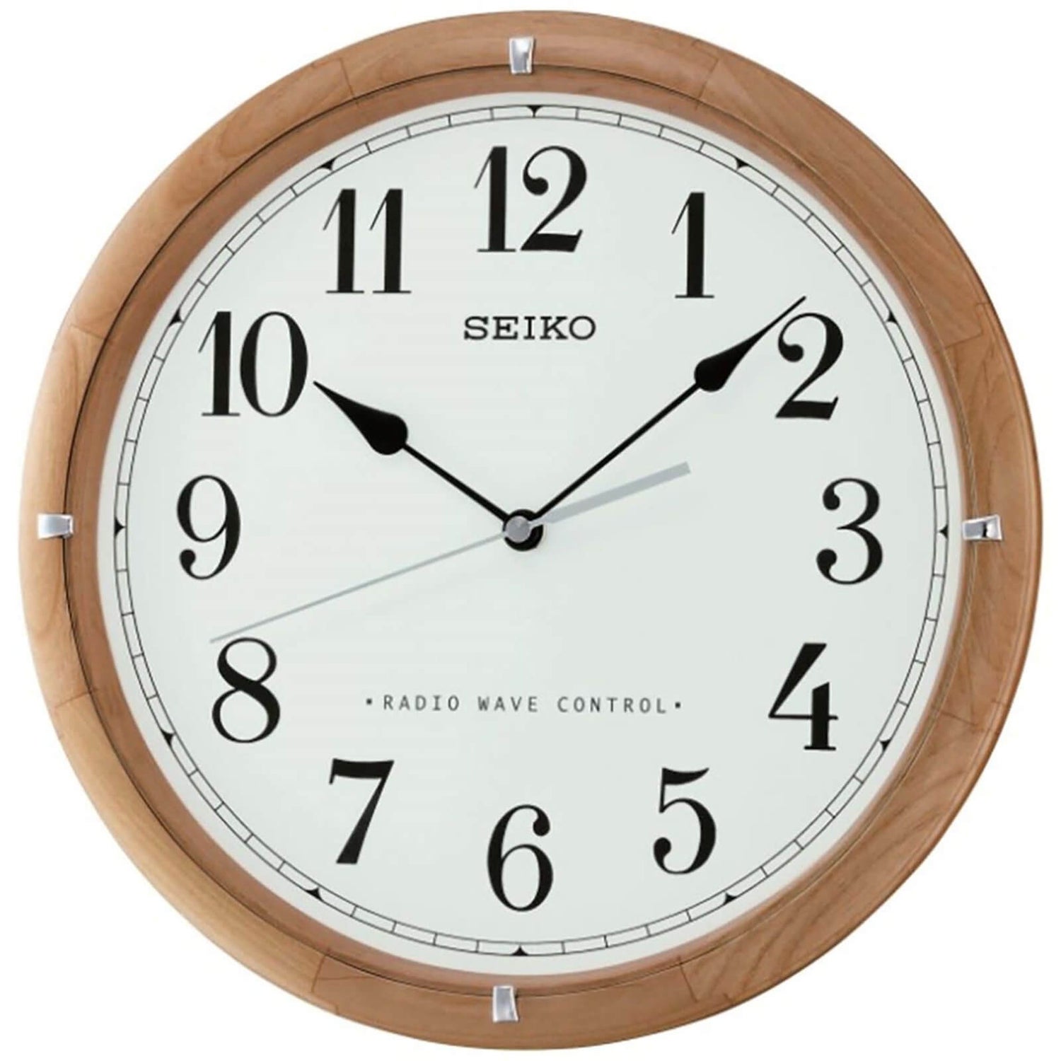 Seiko RC Wooden Wall Clock Light Brown Homebase