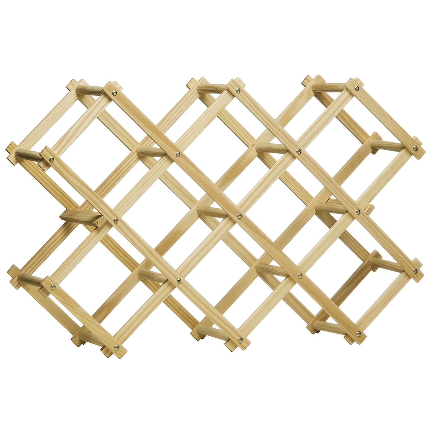 10 Bottle Pine Wood Wine Rack Homebase