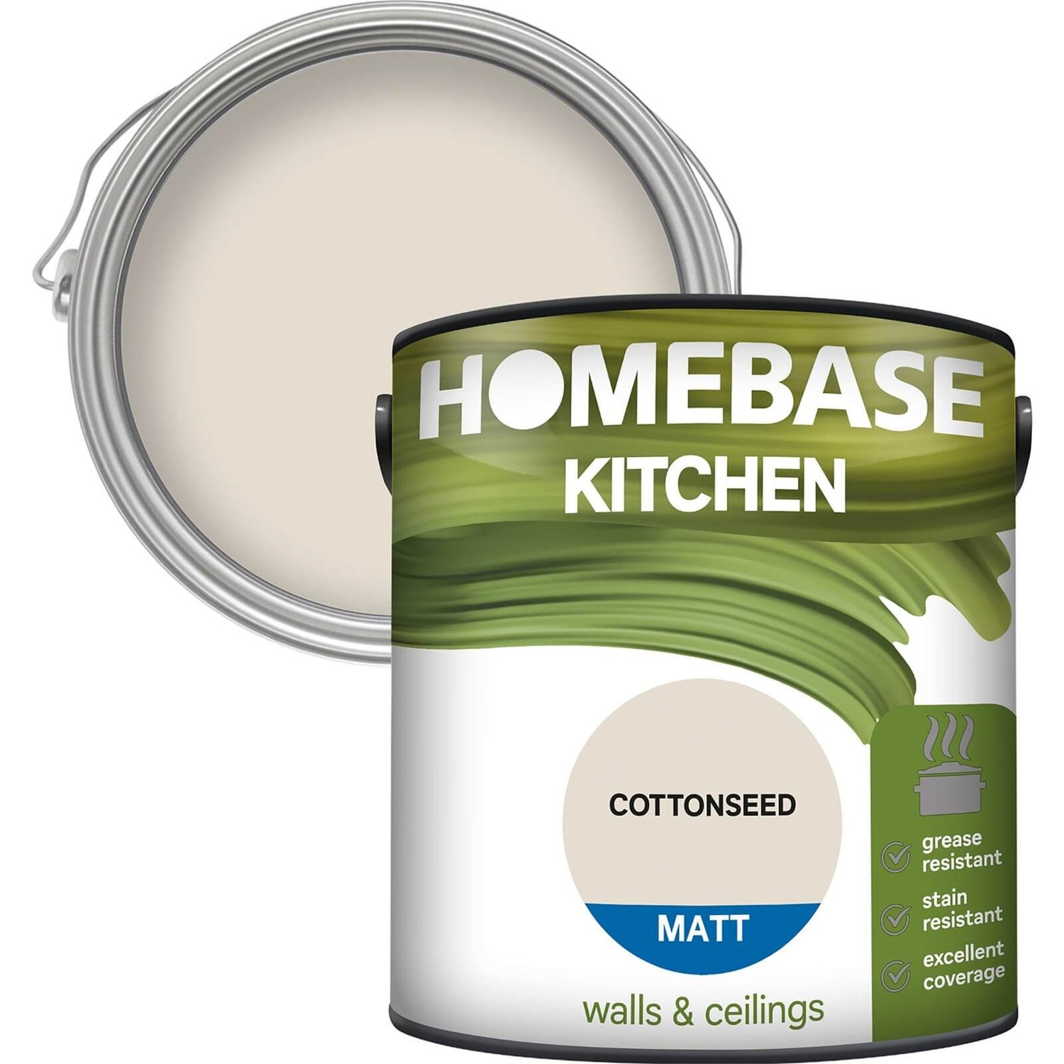 Homebase Kitchen Matt Paint Cottonseed 2.5L Homebase