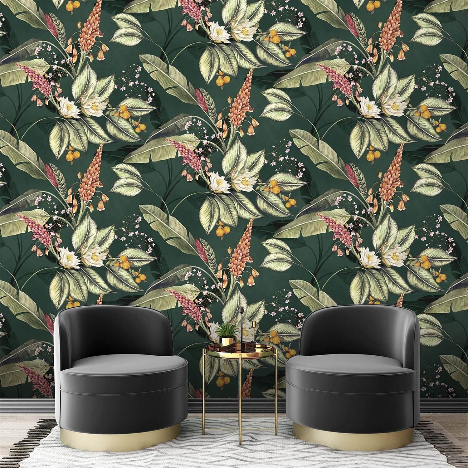 Belgravia Decor Paradise Garden Green Wallpaper Homebase