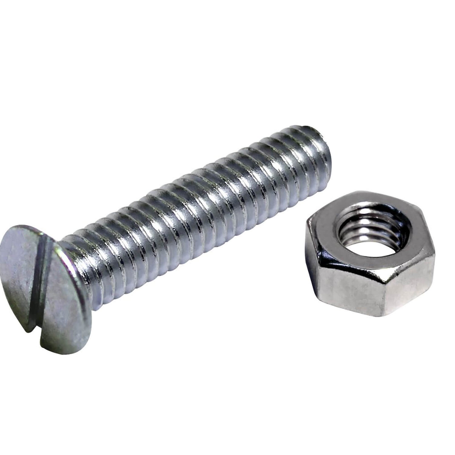 Machine Screw Countersunk Bright Zinc Plated M5 70mm 5 Pack