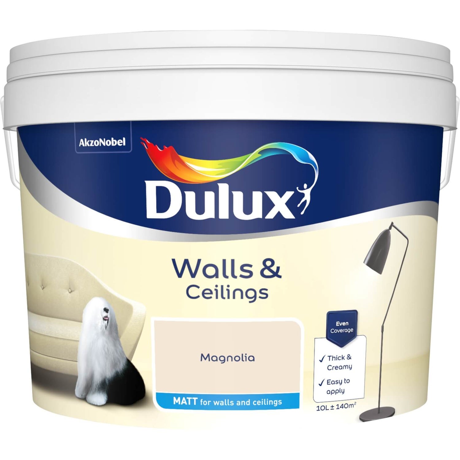 Dulux Matt Magnolia 10L Homebase