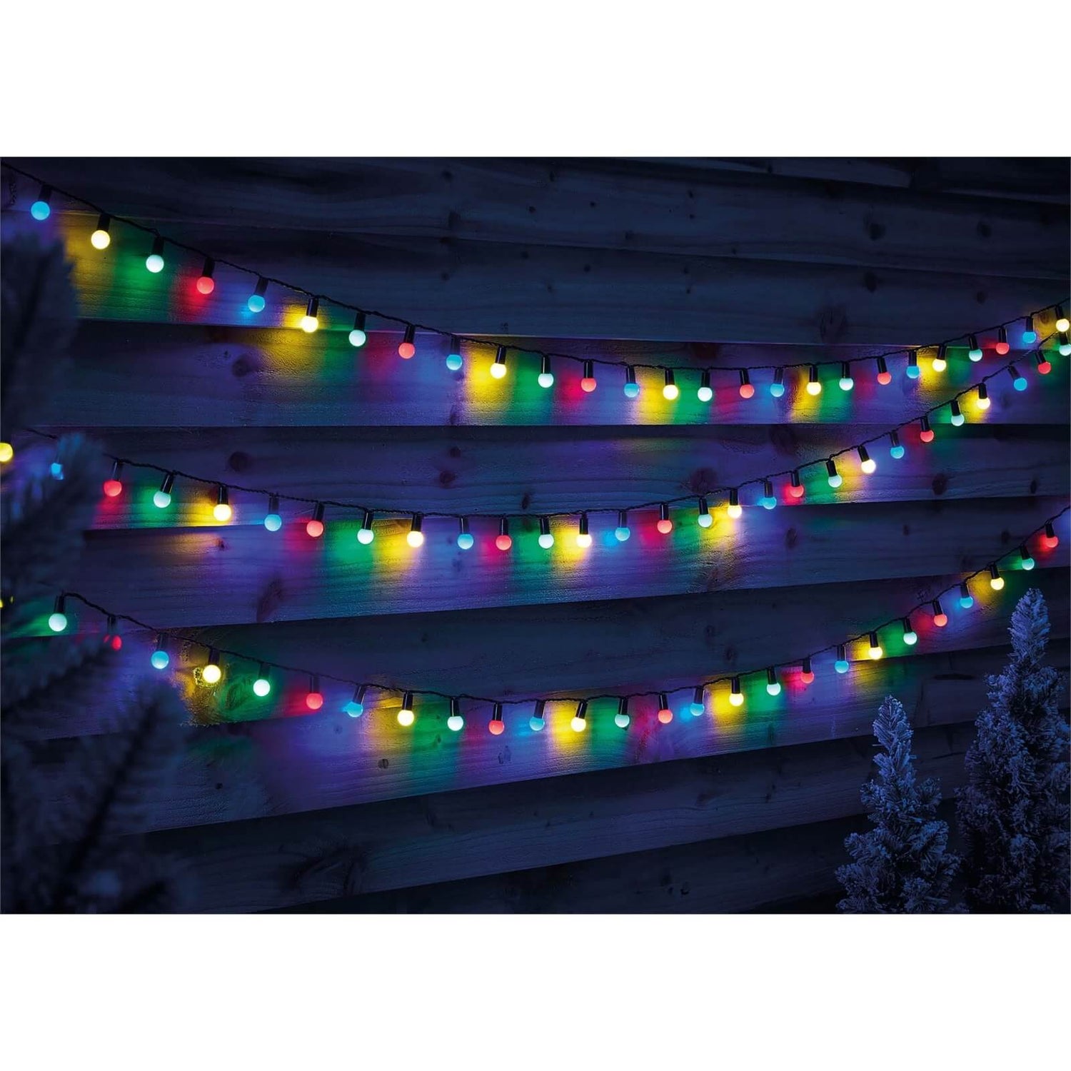 180 Berry String Lights Multicolour Homebase