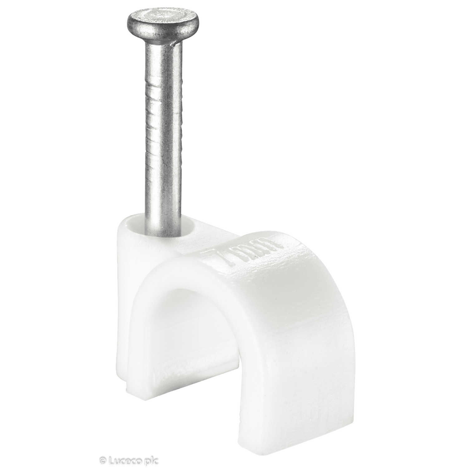 Masterplug Round Cable Clips 7mm White 20 Pack Homebase