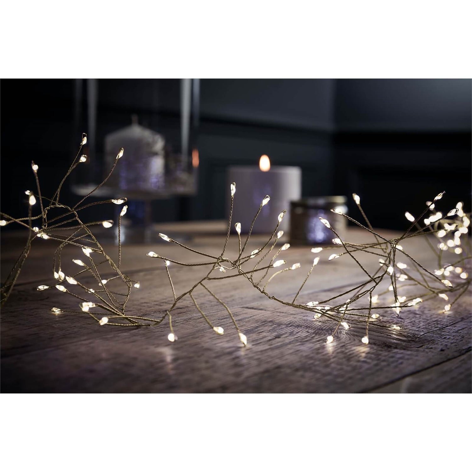 480 Gold Wire Cluster Lights Warm White Homebase