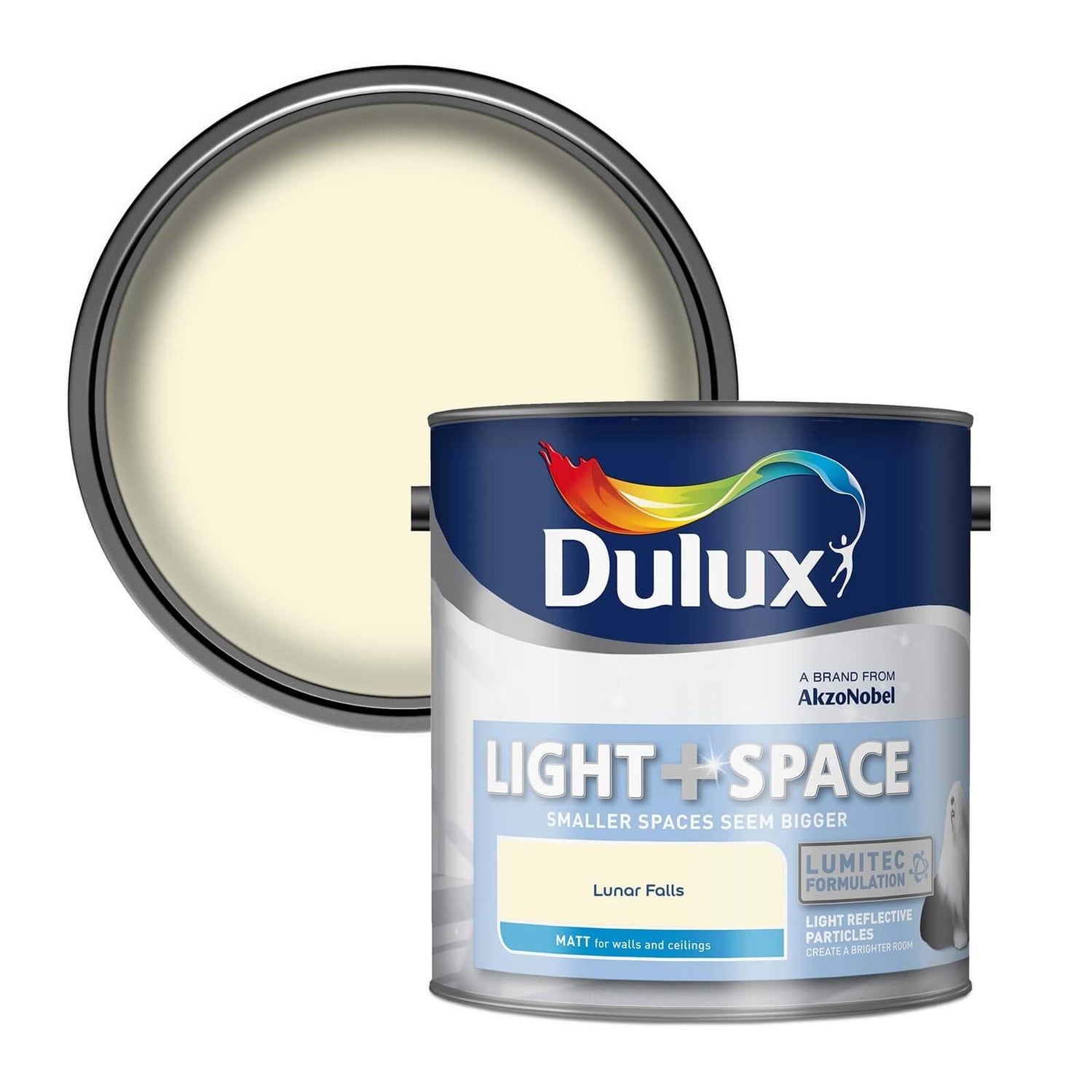 Dulux Light & Space Lunar Falls Matt Emulsion Paint 2.5L Homebase