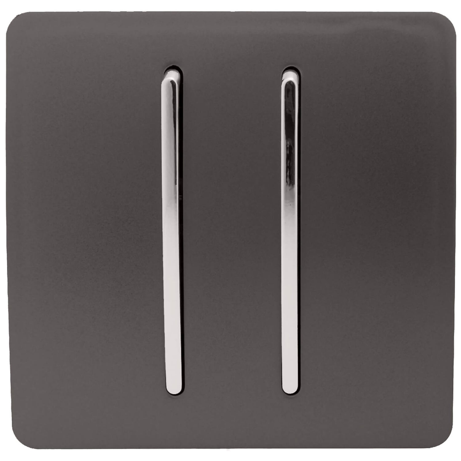 Trendi Switch 2 Gang 2 Way 10Amp Light Switch Dark Brown Homebase