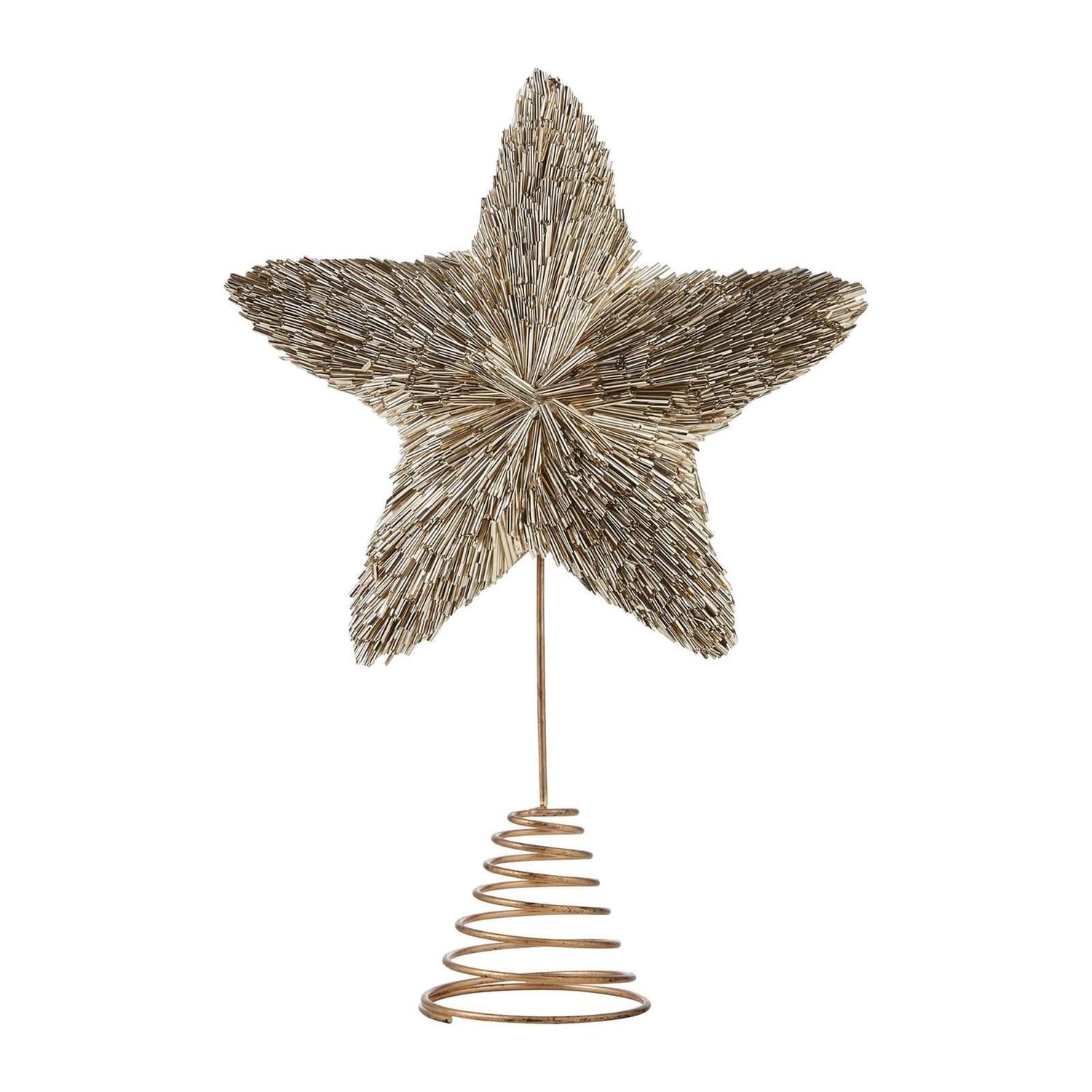Champagne Metallic Star Christmas Tree Topper Homebase