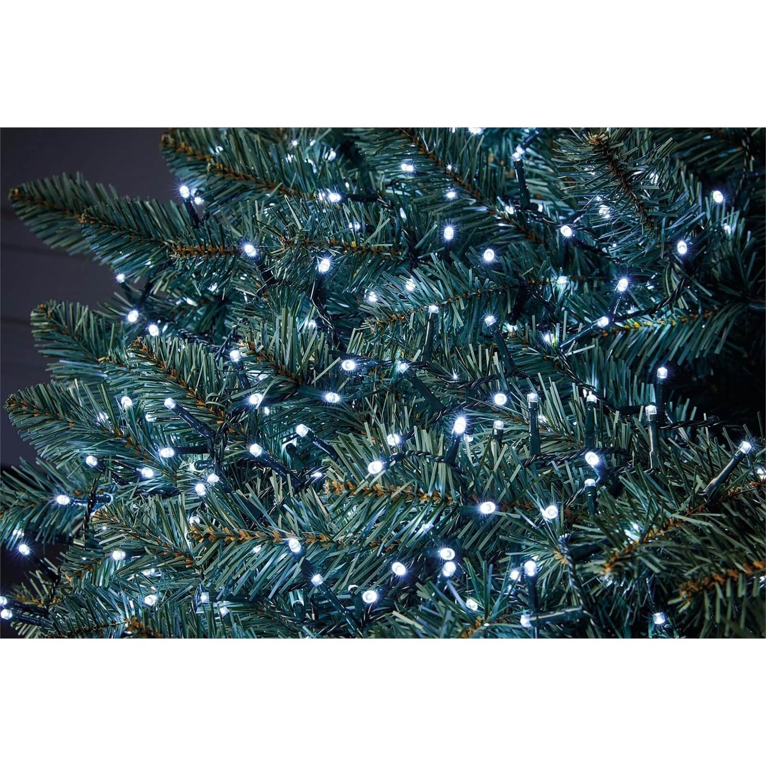 300 LED Timer String Christmas Tree Lights Bright White (Battery
