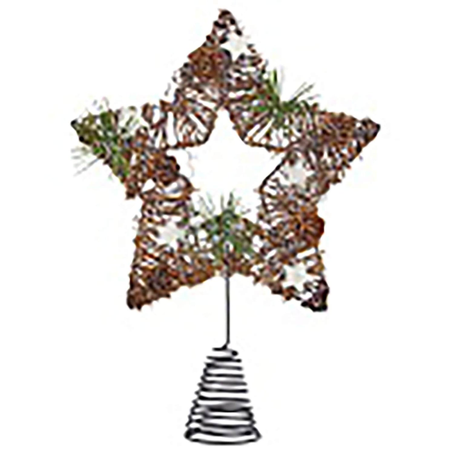 Rattan Star Christmas Tree Topper Homebase