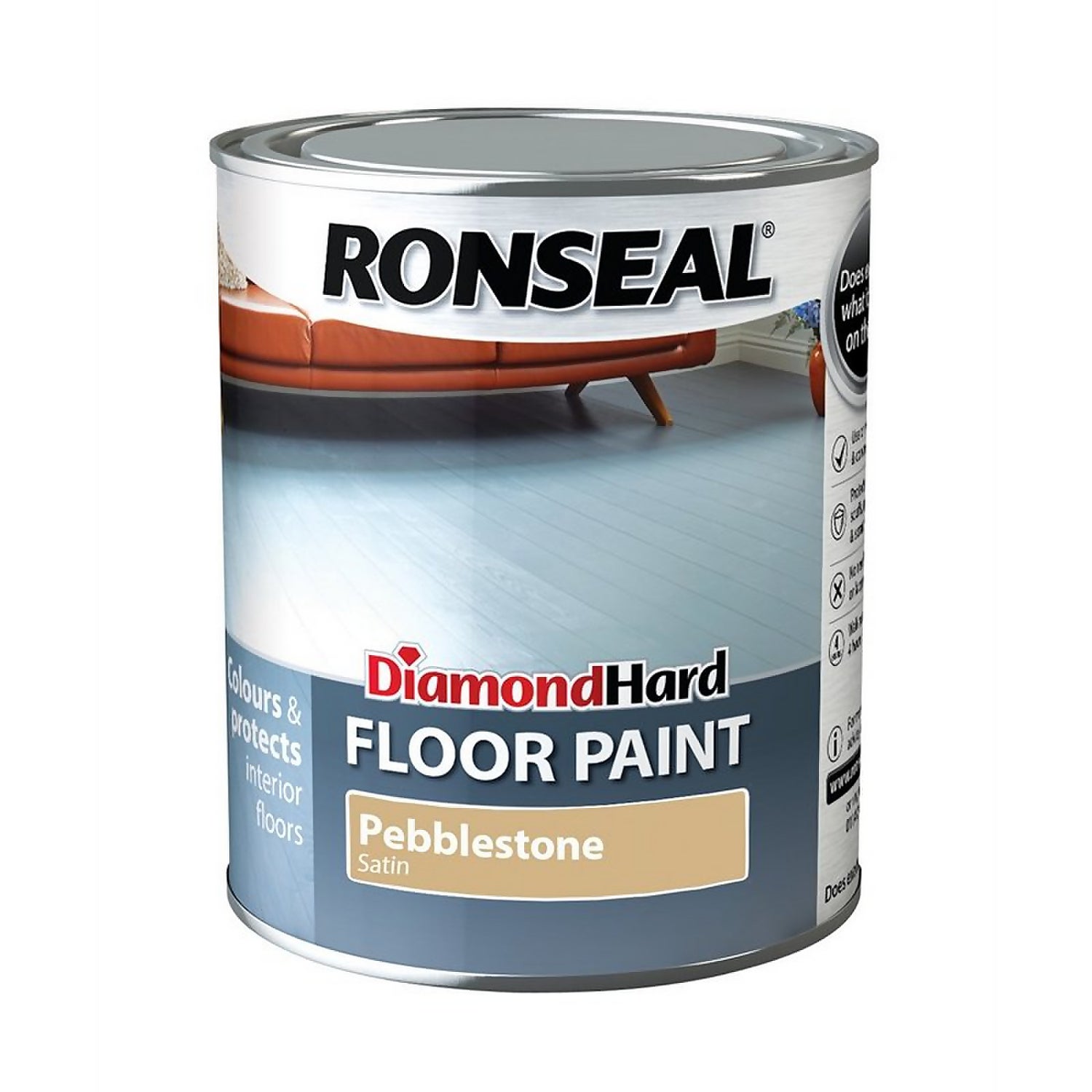 Ronseal Diamond Hard Pebble Stone Floor Paint 750ml Homebase
