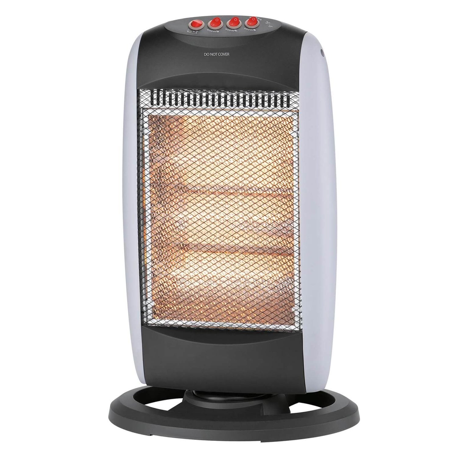 Halogen Tower Heater Grey 1200W Homebase