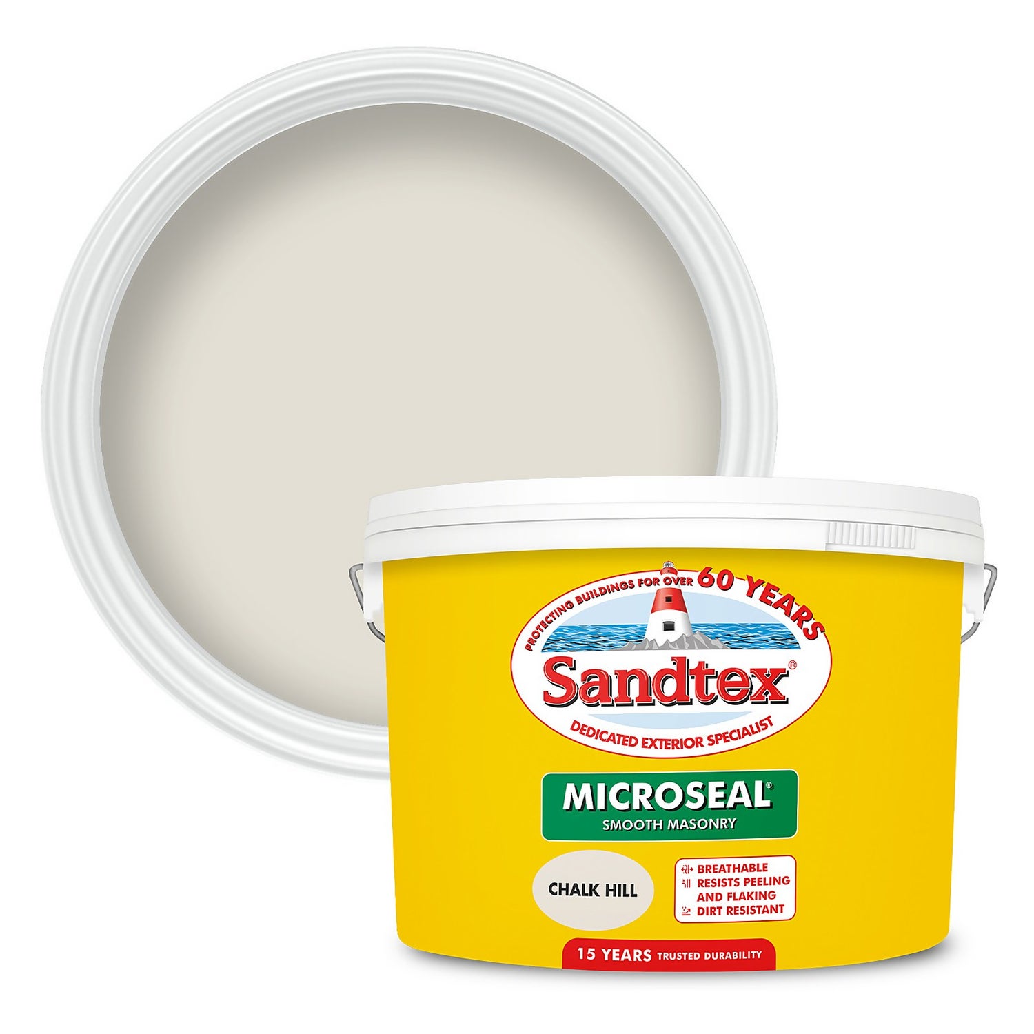 Sandtex Ultra Smooth Masonry Paint - Chalk Hill - 10L | Homebase