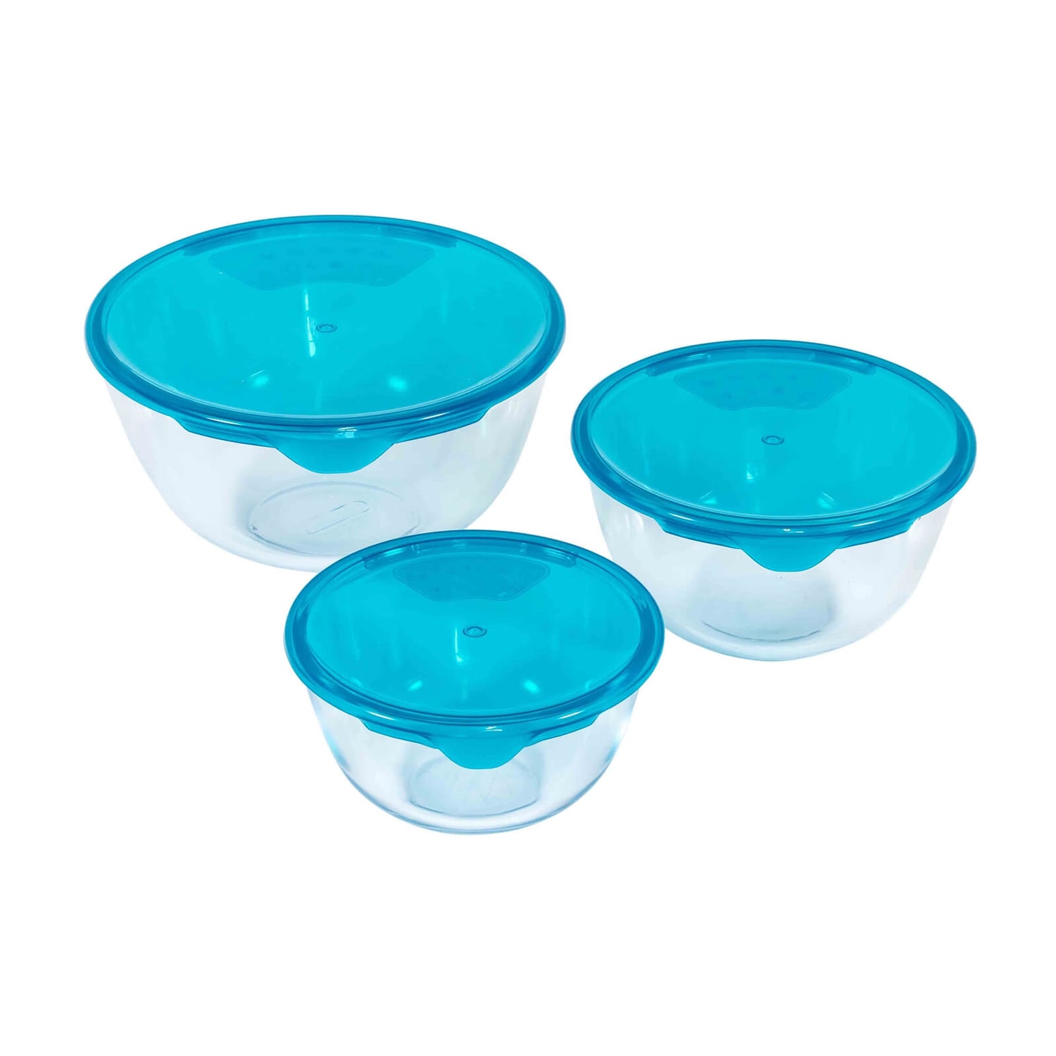 Pyrex Prep & Store 3 Piece Bowl Set with Lids | Homebase