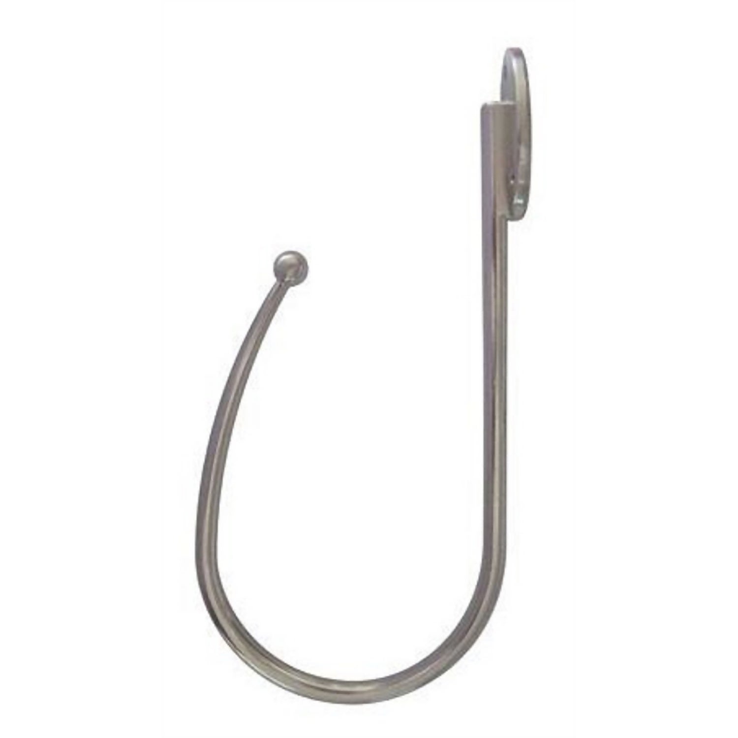 Brushed Chrome J Holdbacks 2 pack Homebase