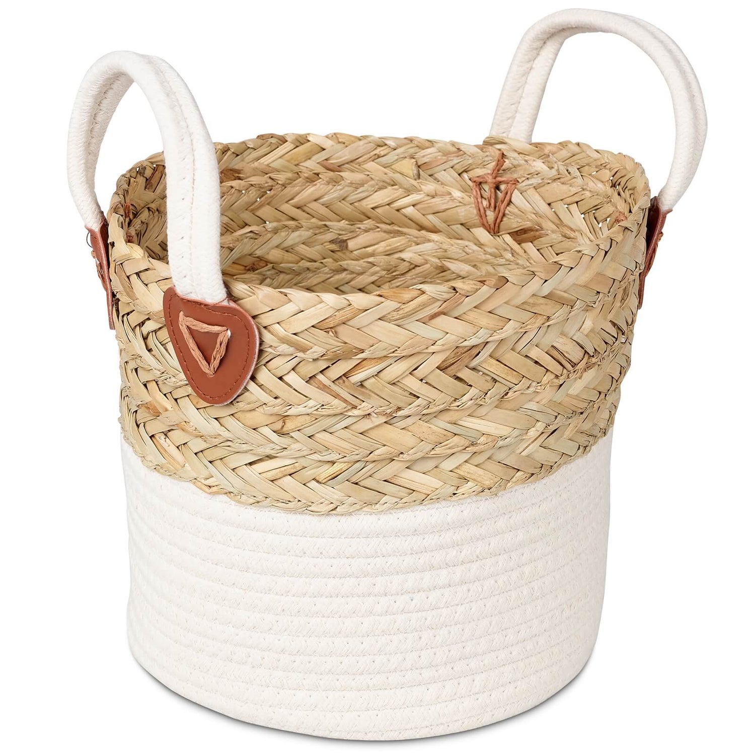 Small Rope Storage Basket White Base Homebase
